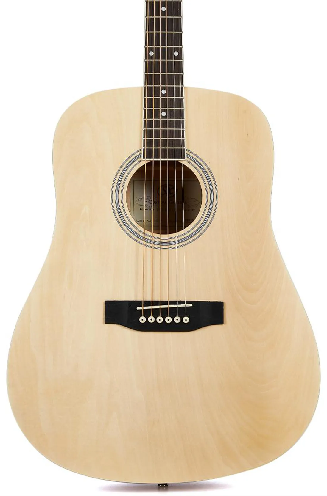 SX Guitar Dreadnought Acoustic - Gloss Natural