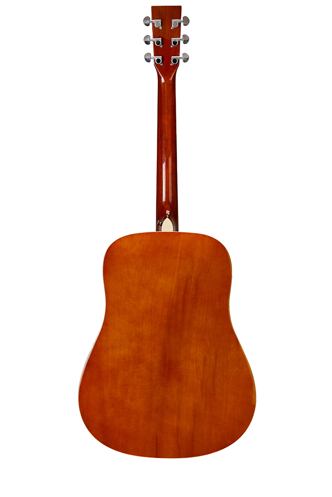 SX Guitar Dreadnought Acoustic - Gloss Brown