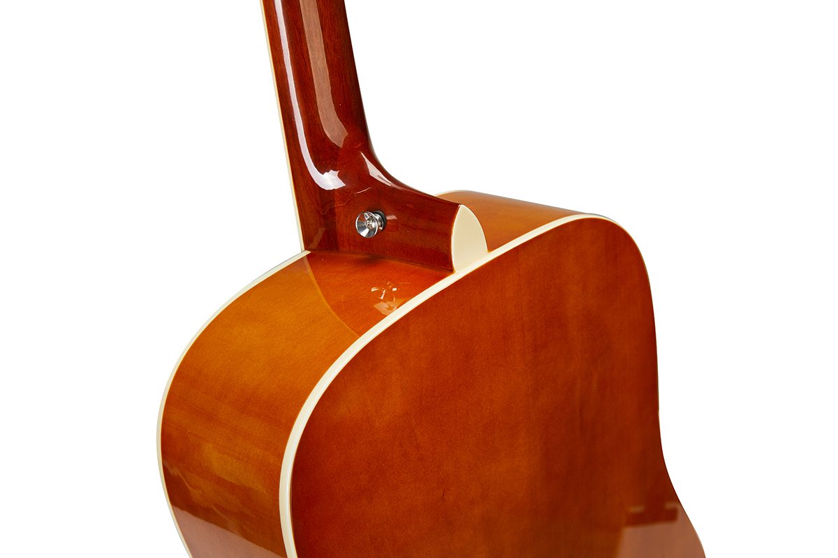 SX Guitar Dreadnought Acoustic - Gloss Brown