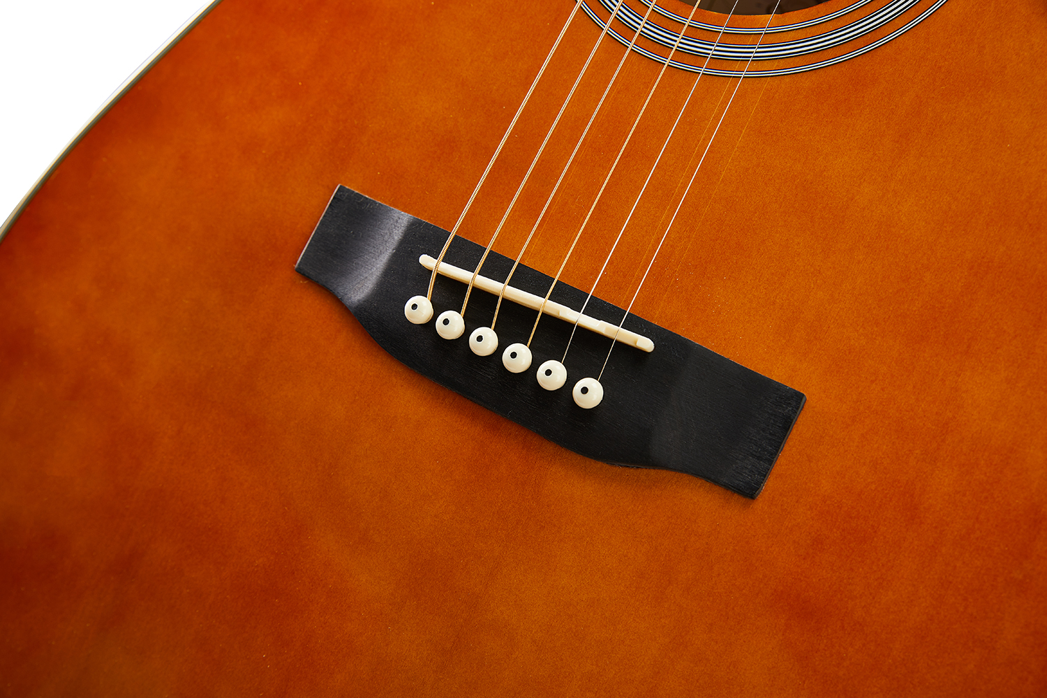 SX Guitar Dreadnought Acoustic - Gloss Brown