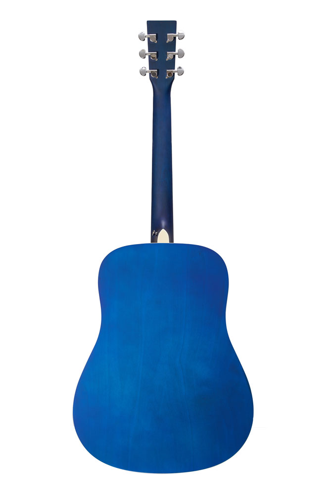 SX Guitar Dreadnought Acoustic - Gloss Blue Sunburst