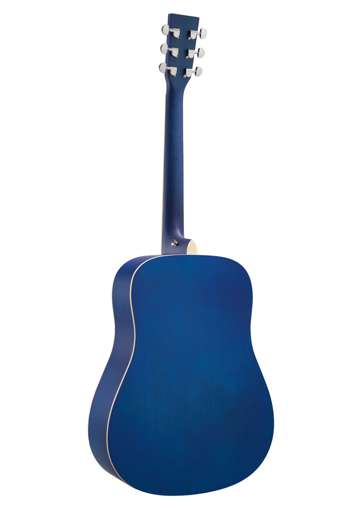 SX Guitar Dreadnought Acoustic - Gloss Blue Sunburst