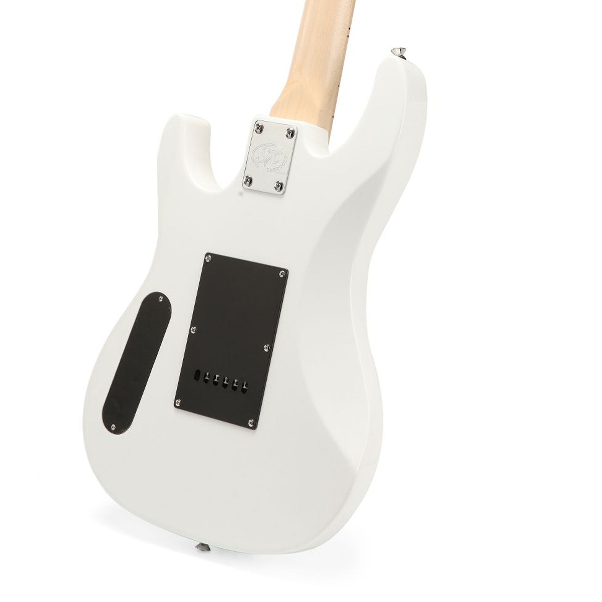 SX Guitar Hawk Semi Hollowbody SE Mini Electric Guitar - White
