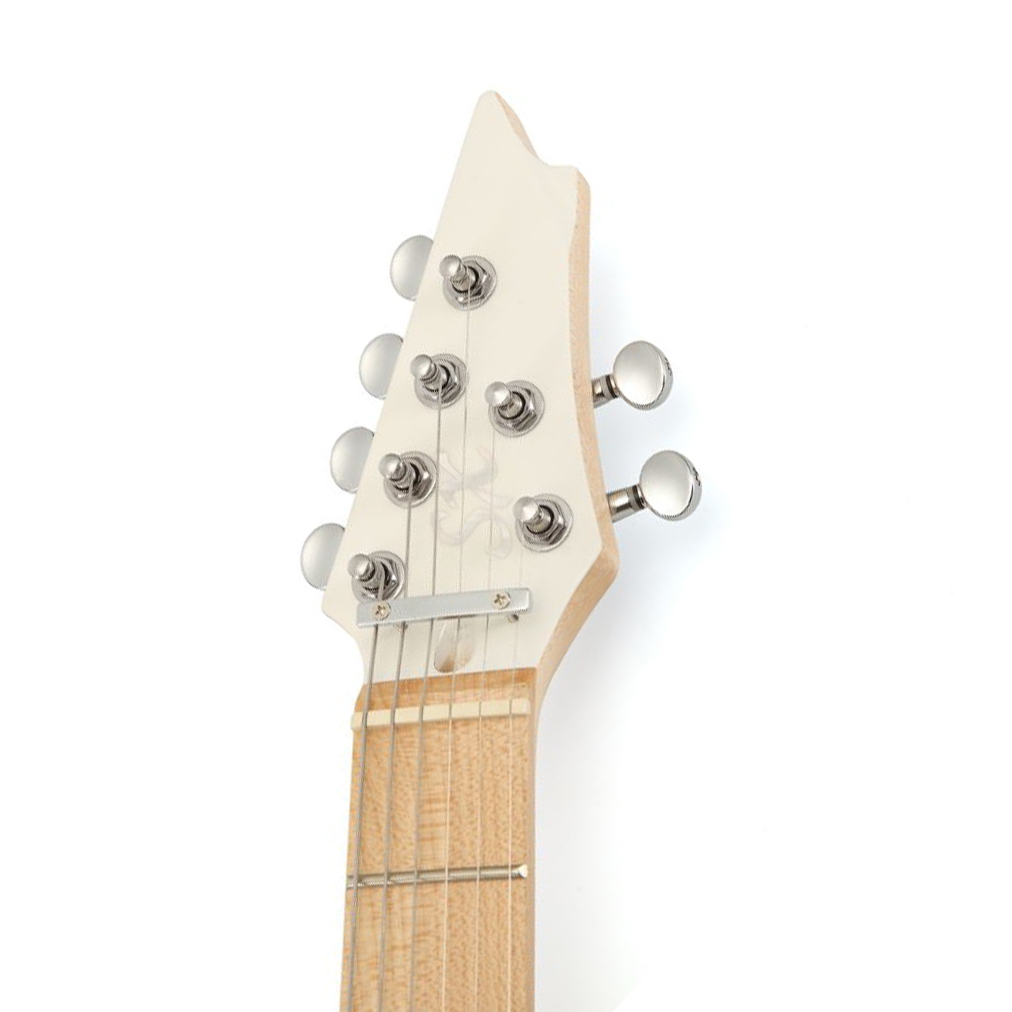 SX Guitar Hawk Semi Hollowbody SE Mini Electric Guitar - White