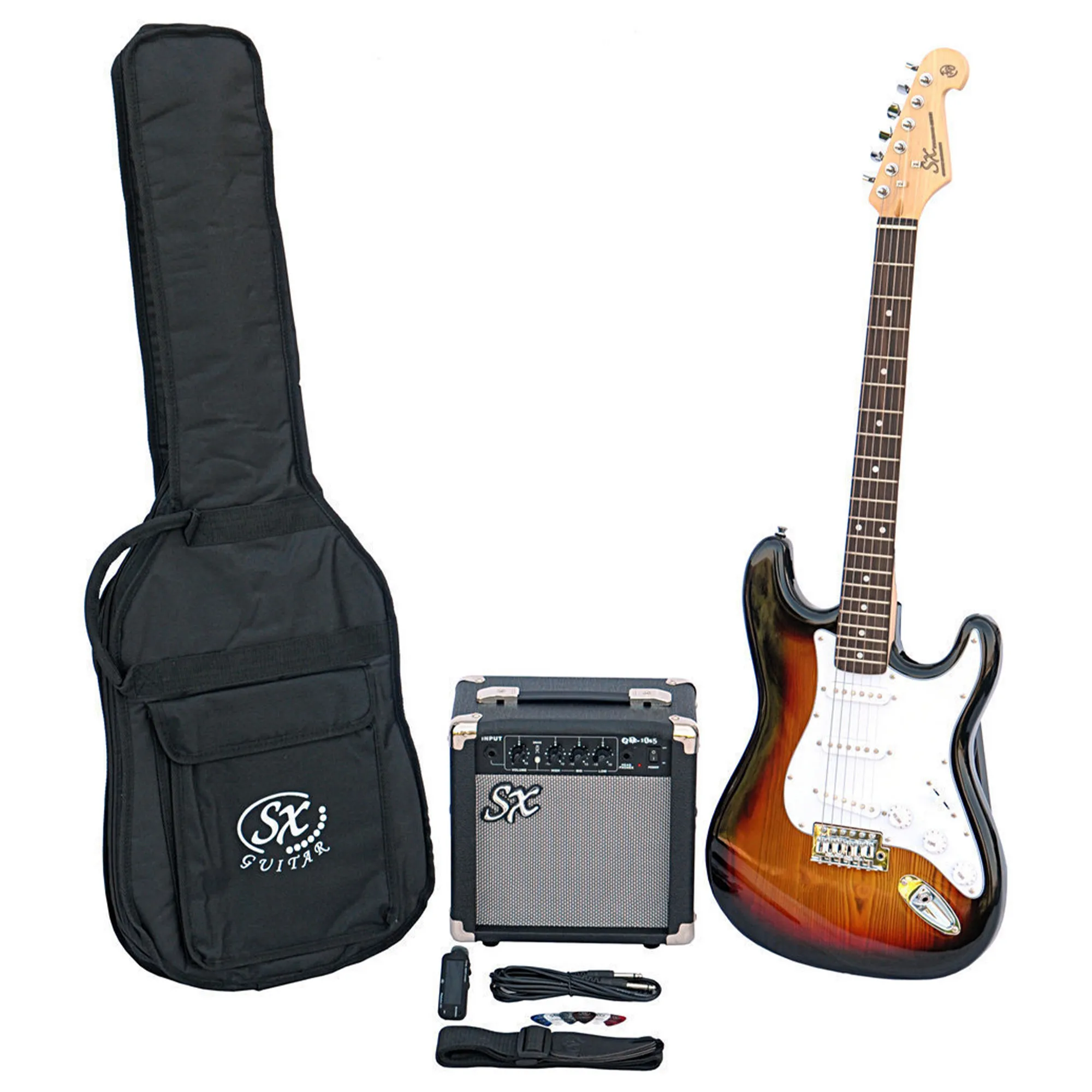 SX Guitar Stratocaster Electric Package Guitar - Sunburst