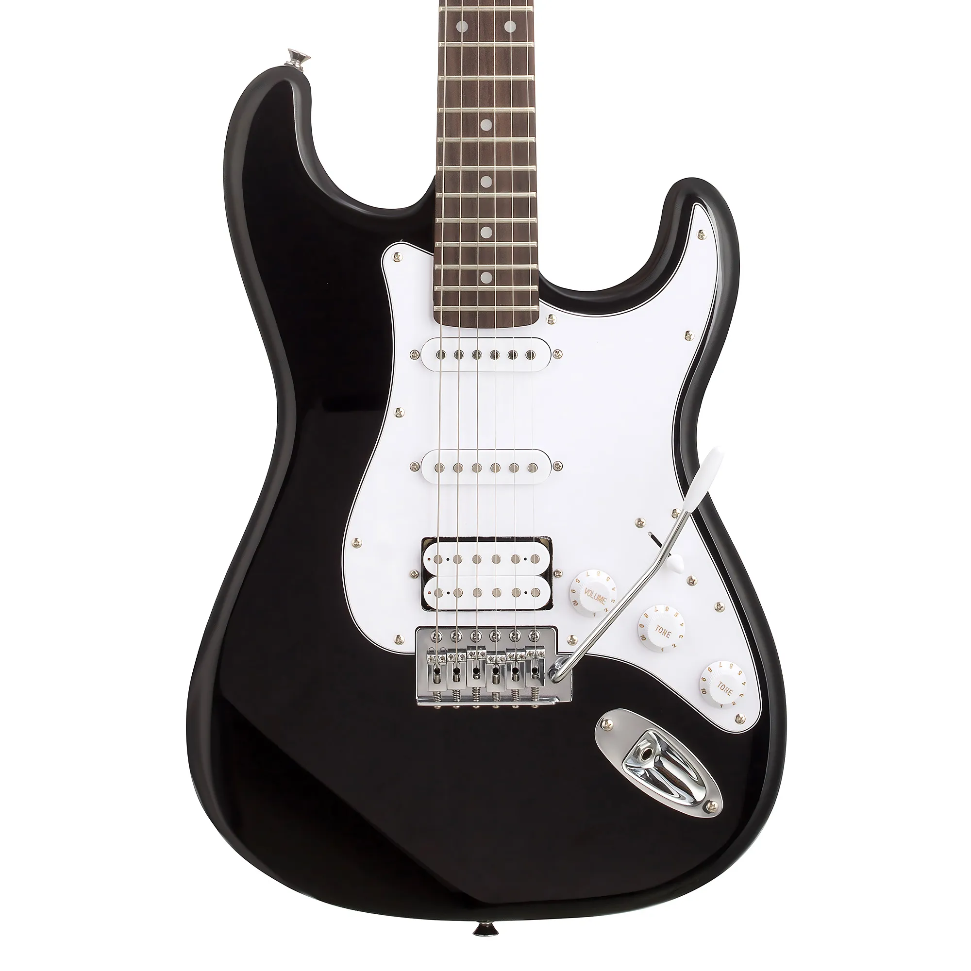 SX Stratocaster Electric Package Guitar – Black