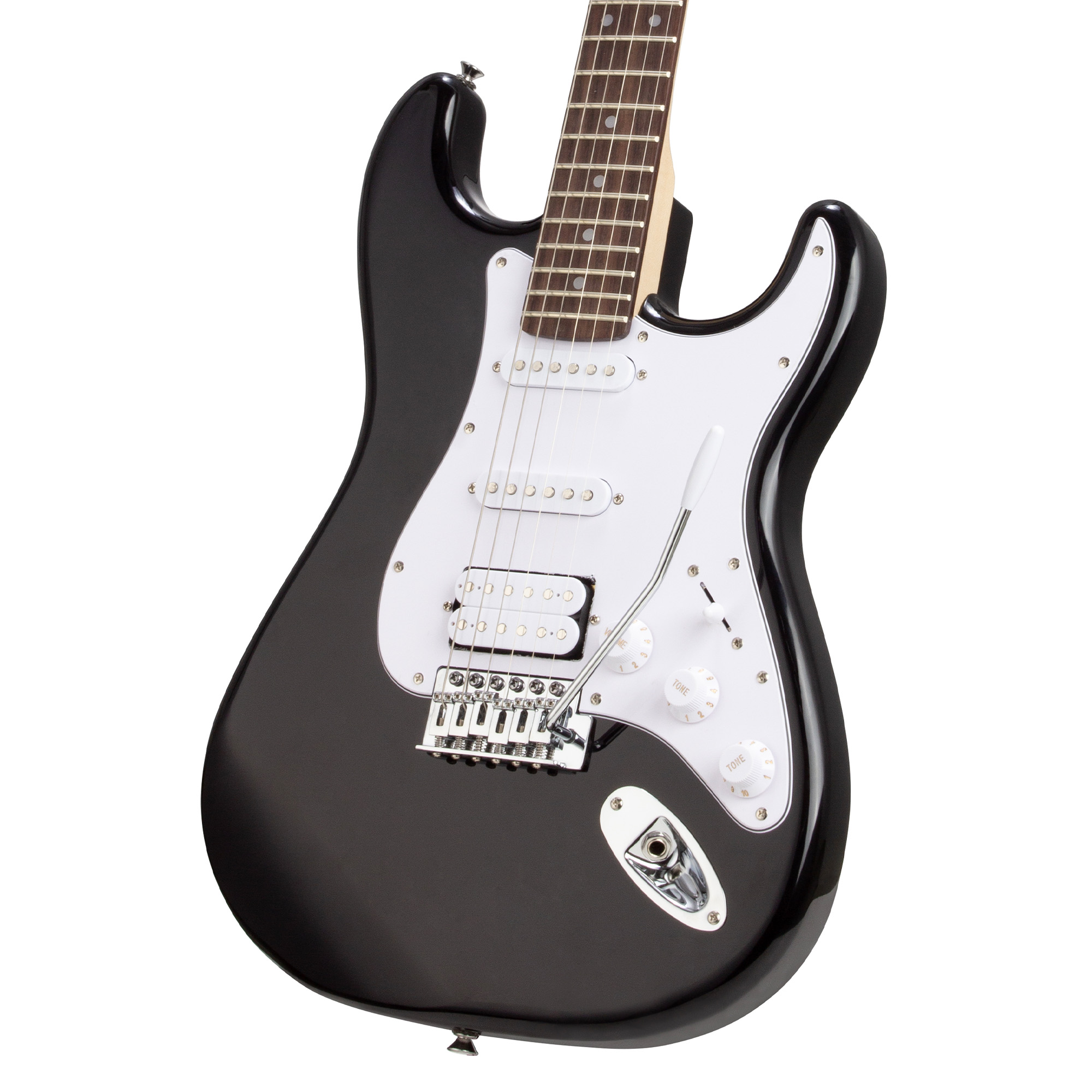 SX Stratocaster Electric Package Guitar – Black