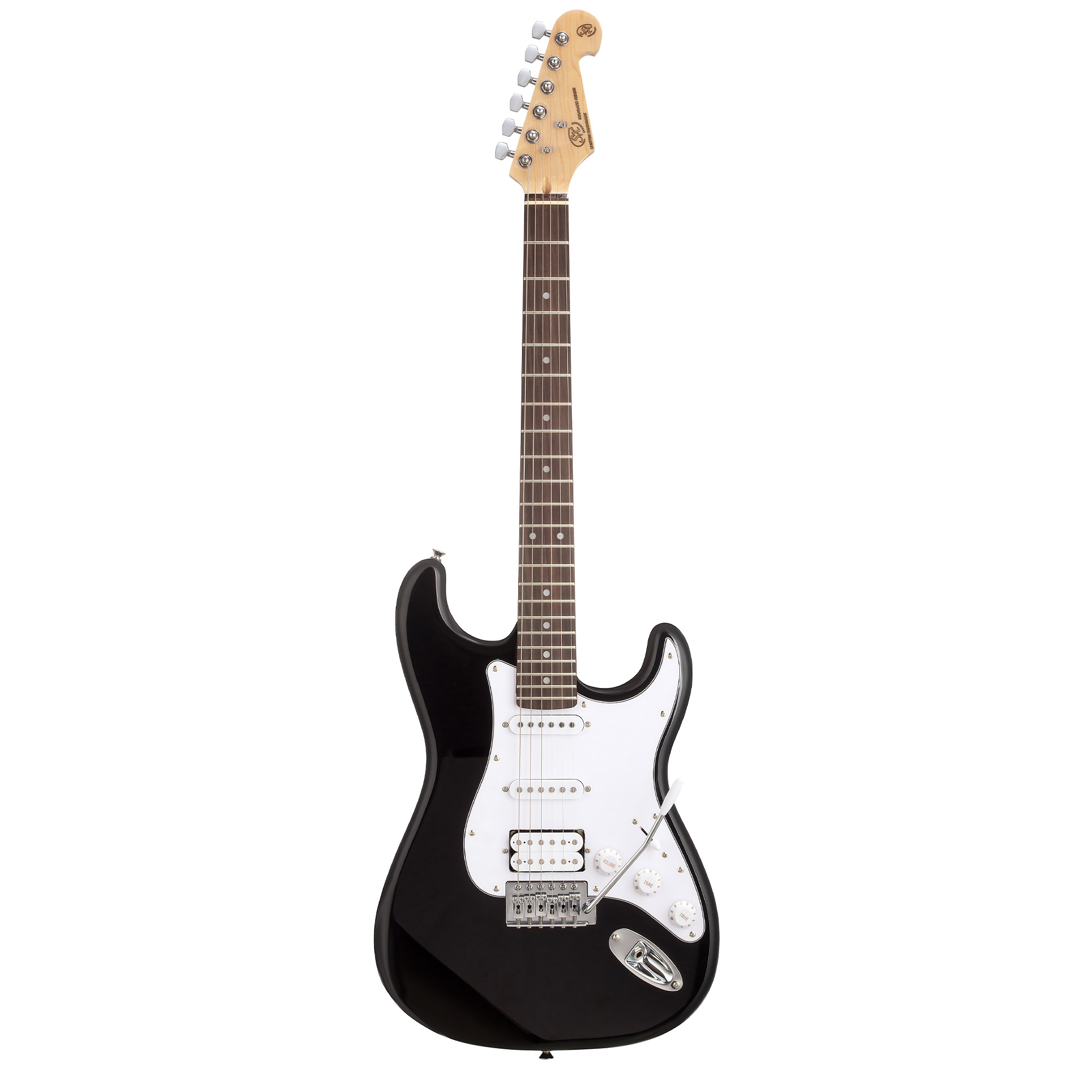 SX Stratocaster Electric Package Guitar – Black