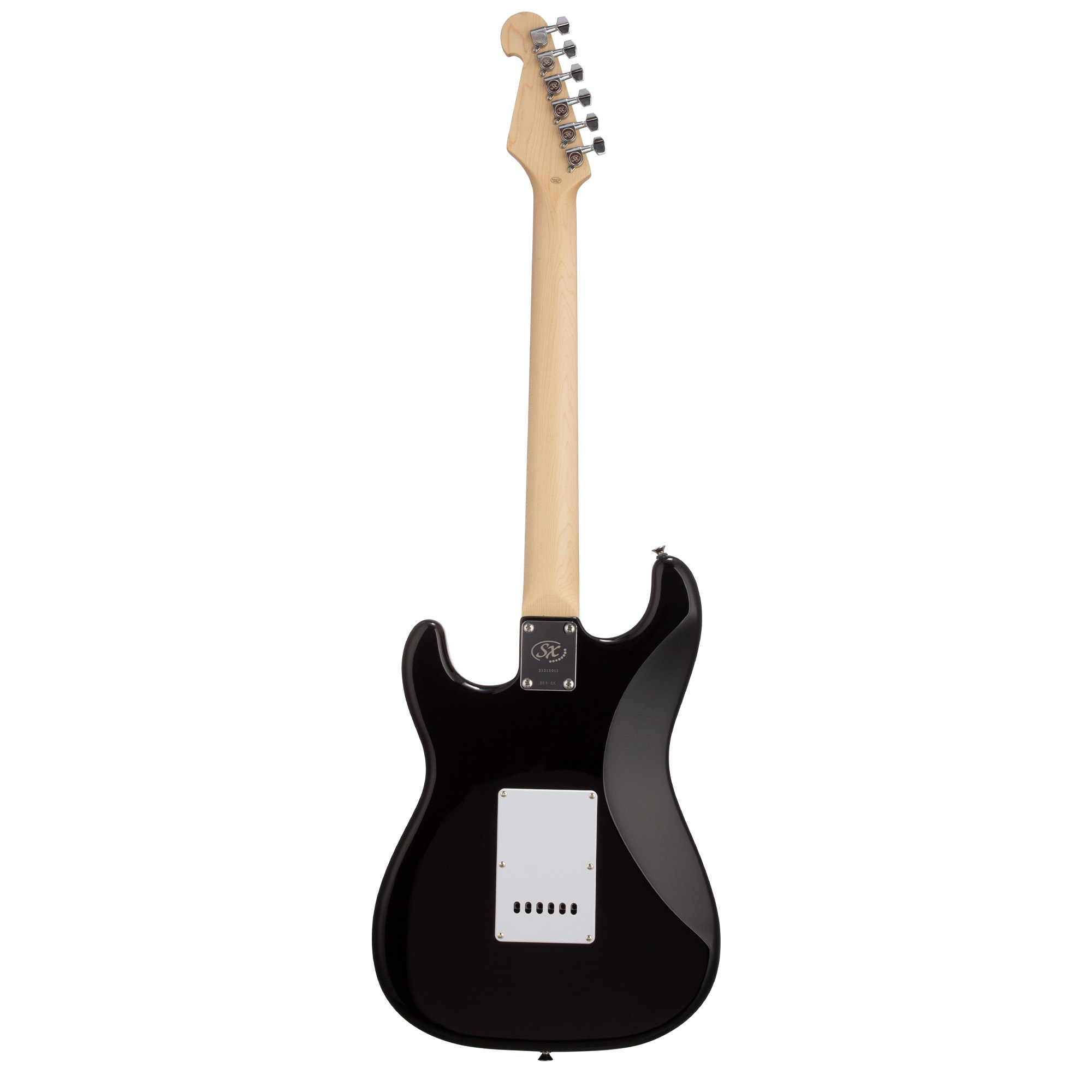 SX Stratocaster Electric Package Guitar – Black