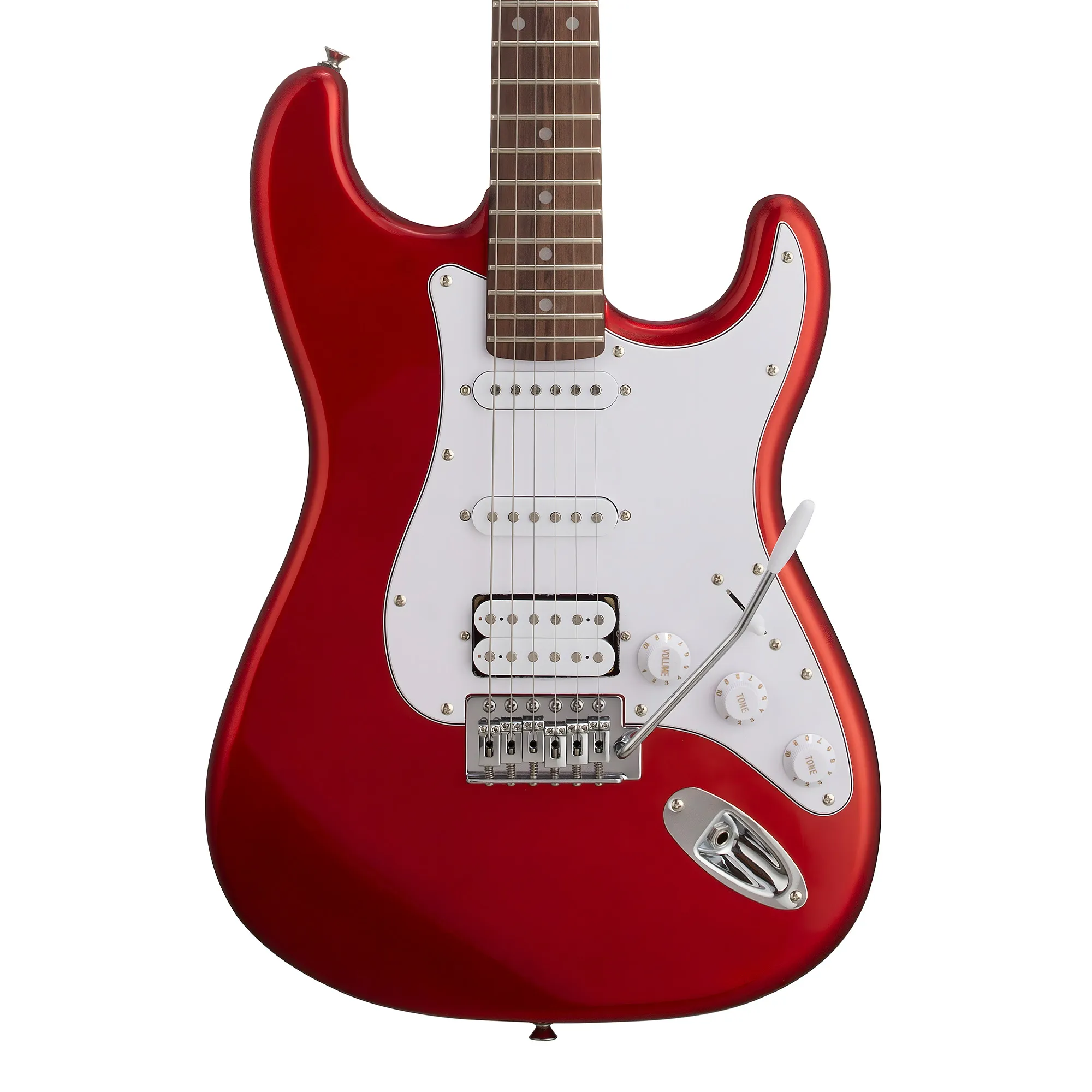 SX Stratocaster Electric Package Guitar – Candy Red Apple