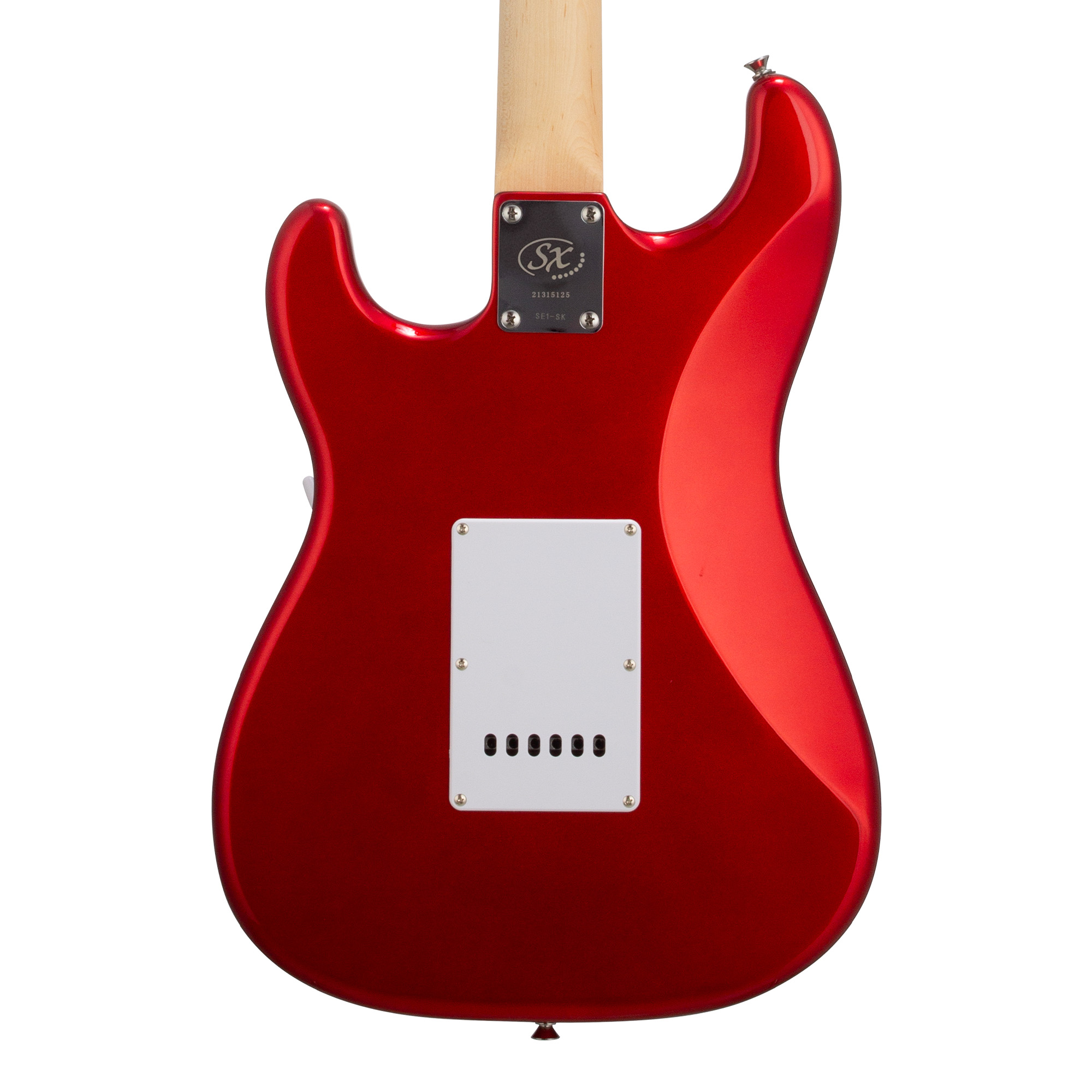 SX Stratocaster Electric Package Guitar – Candy Red Apple