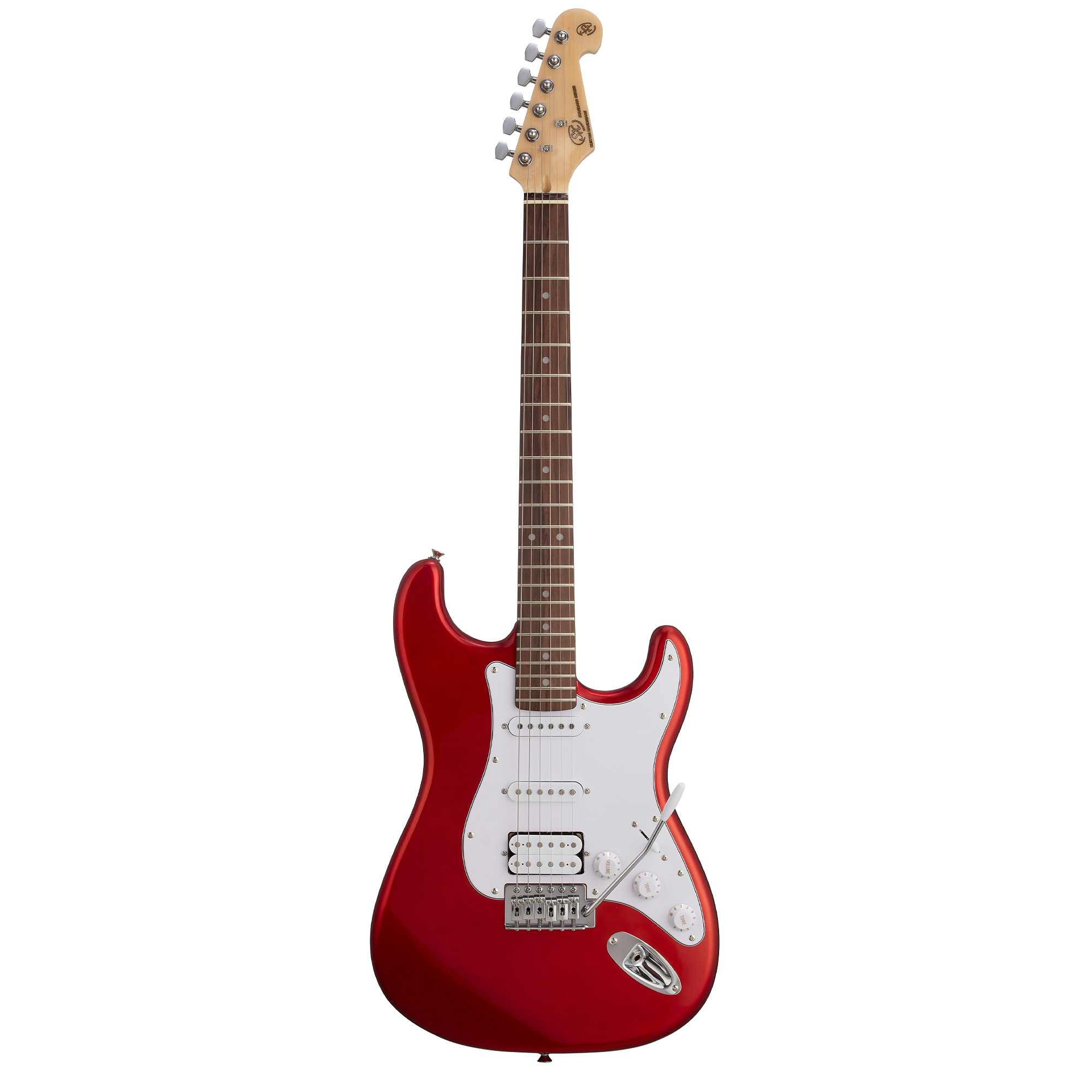 SX Stratocaster Electric Package Guitar – Candy Red Apple