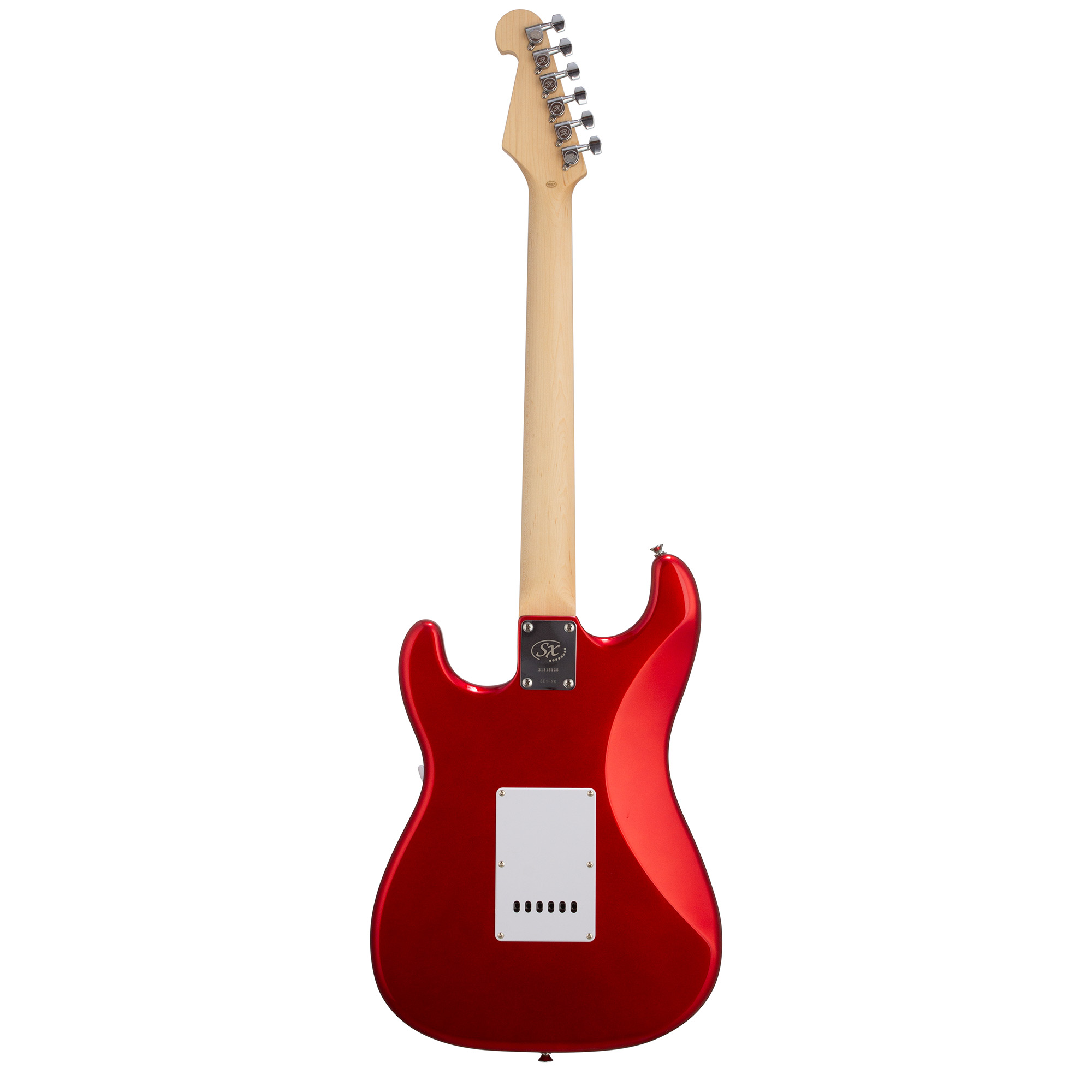 SX Stratocaster Electric Package Guitar – Candy Red Apple