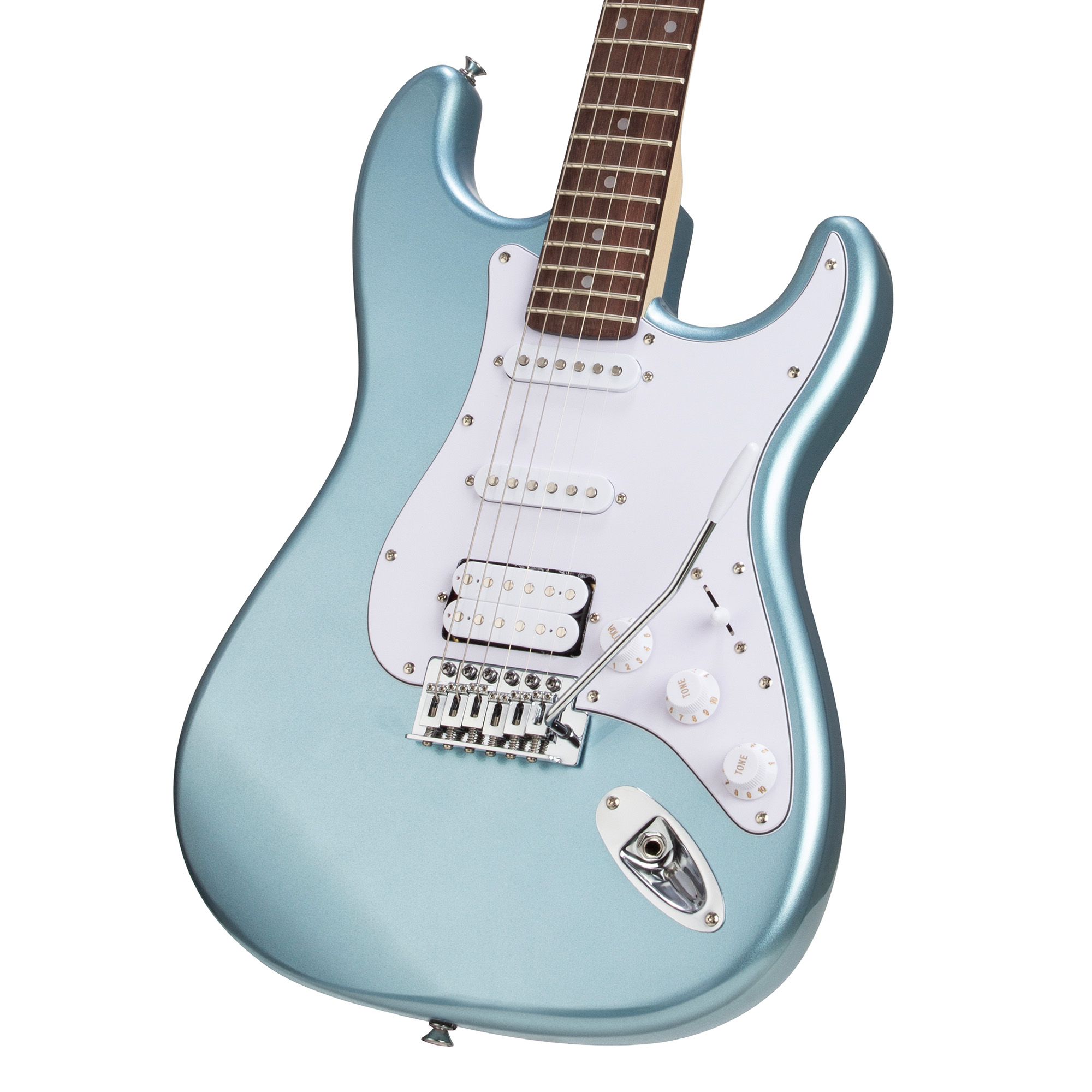 SX Stratocaster Electric Package Guitar – Metallic Ice Blue