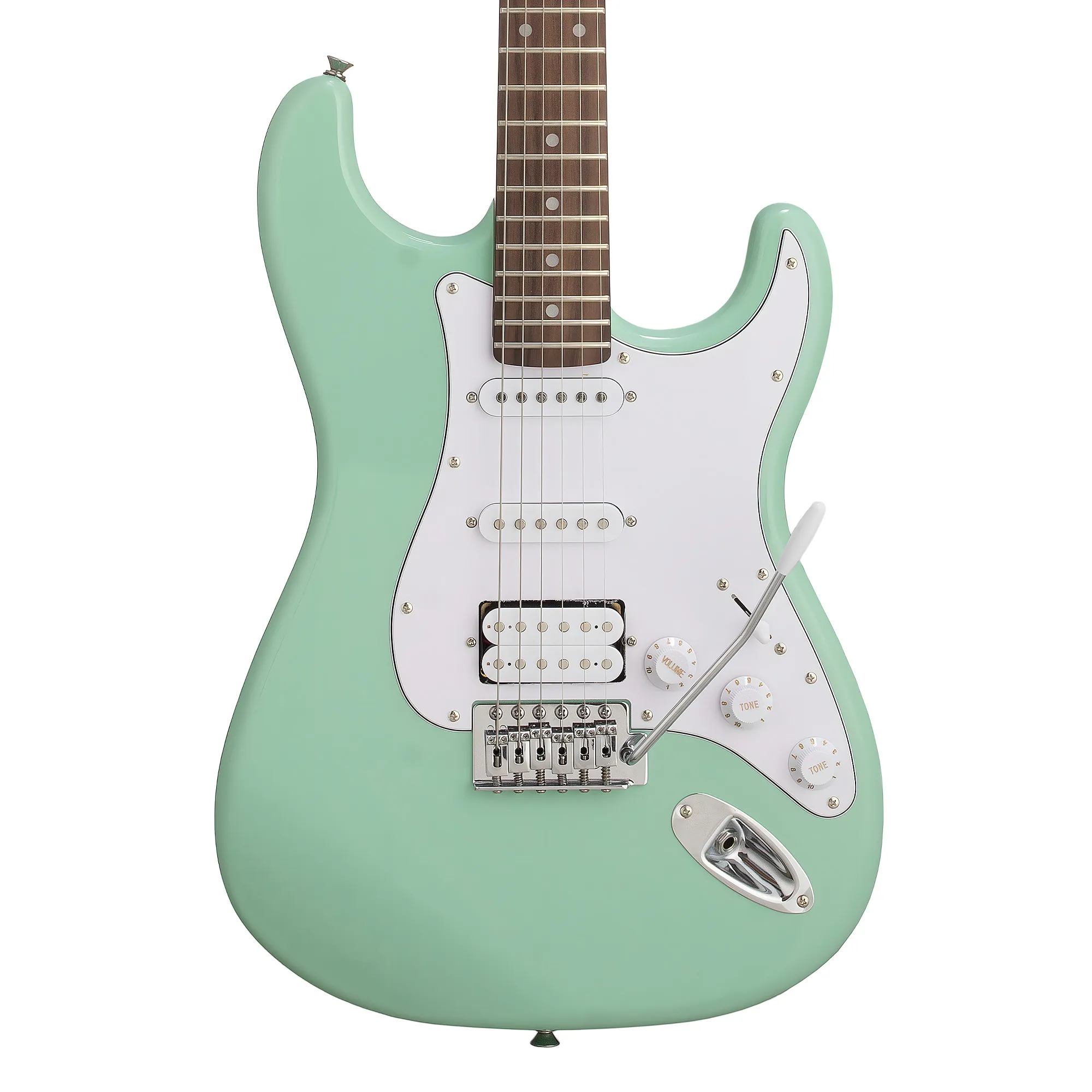 SX Stratocaster Electric Package Guitar – Surf Green