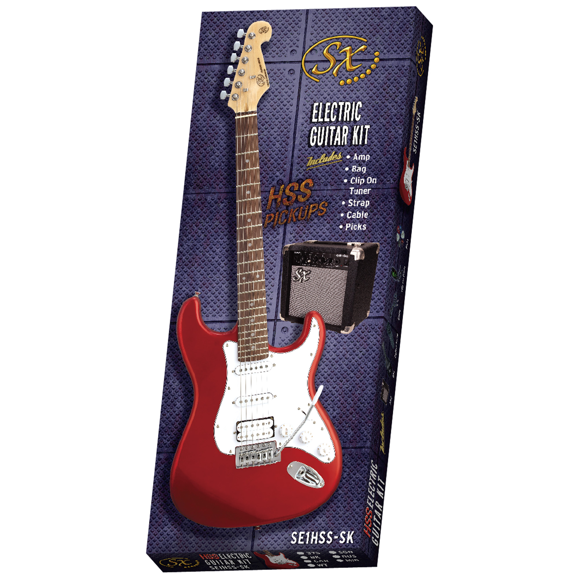 SX Stratocaster Electric Package Guitar – White