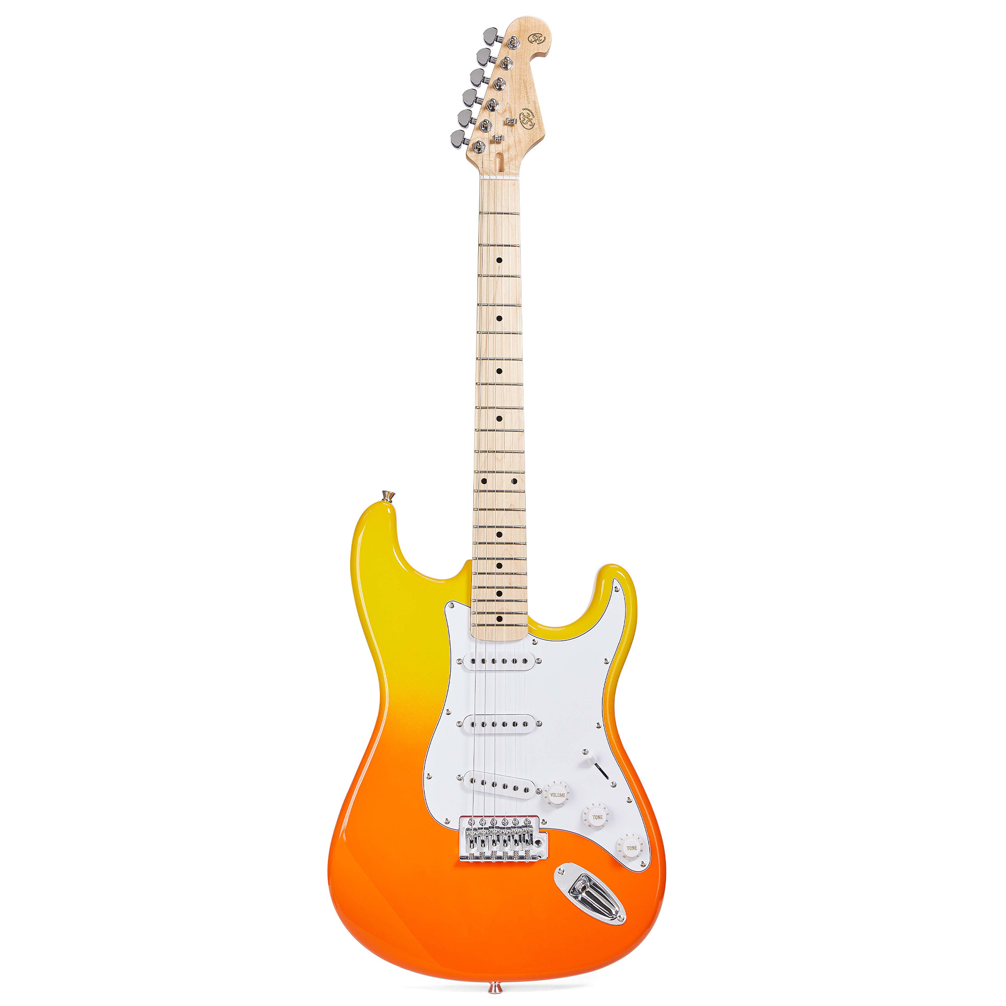 SX Guitar SEM1 ST Electric with Bag - Burning Fire