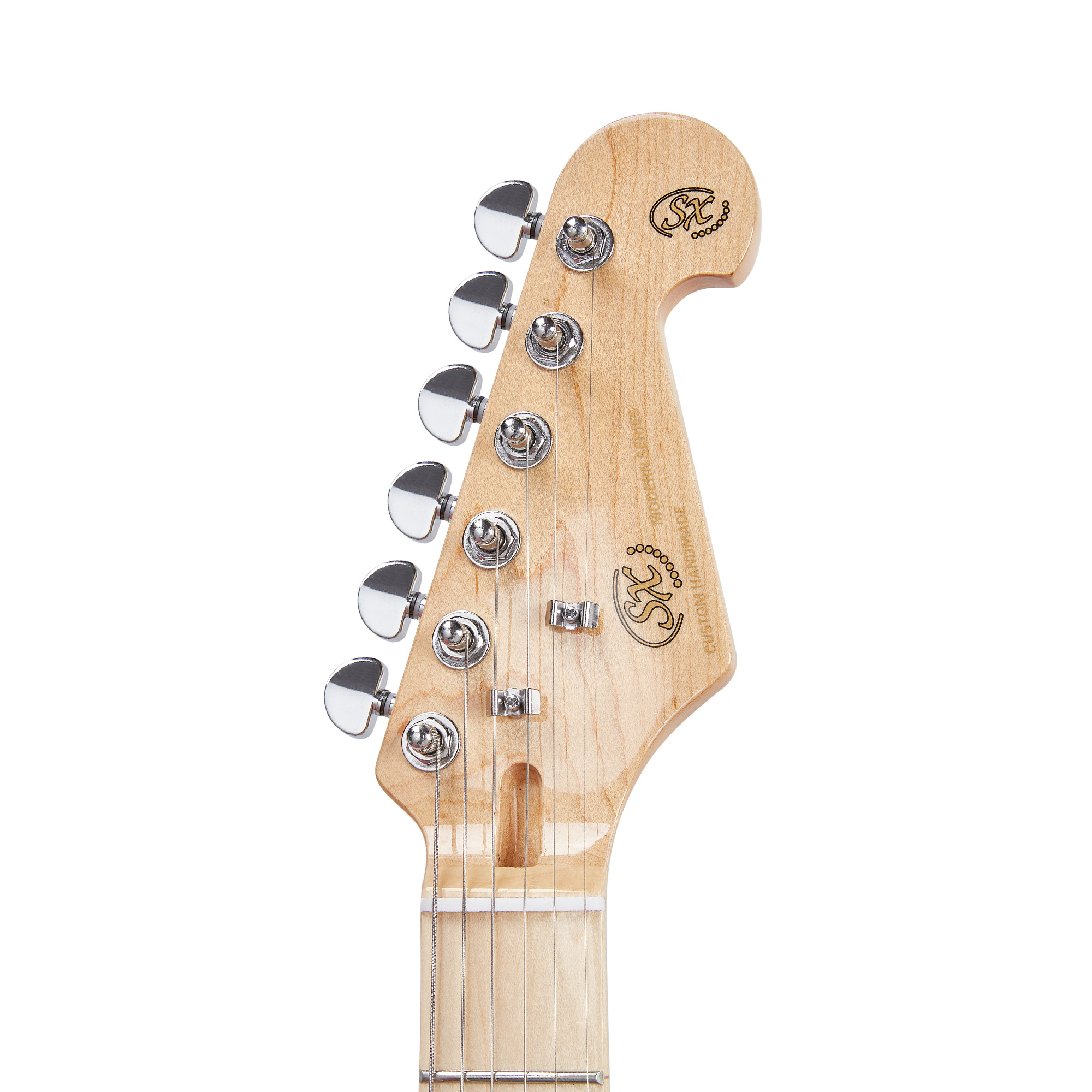 SX Guitar SEM1 ST Electric with Bag - Burning Fire