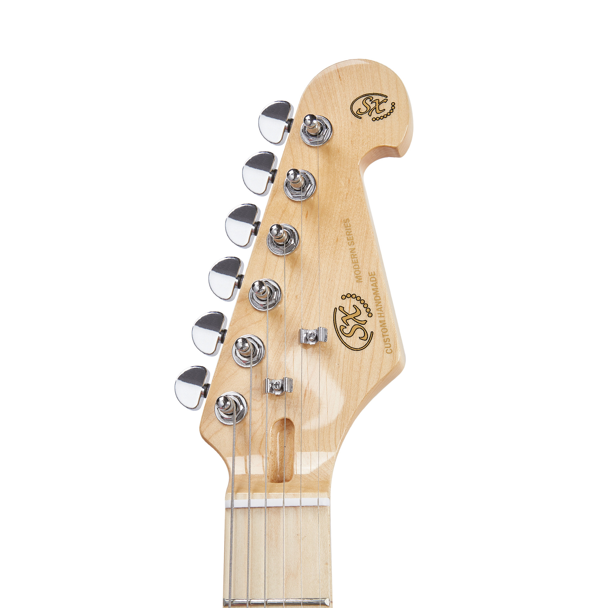 SX Guitar SEM1 ST Electric with Bag - Blue Glow