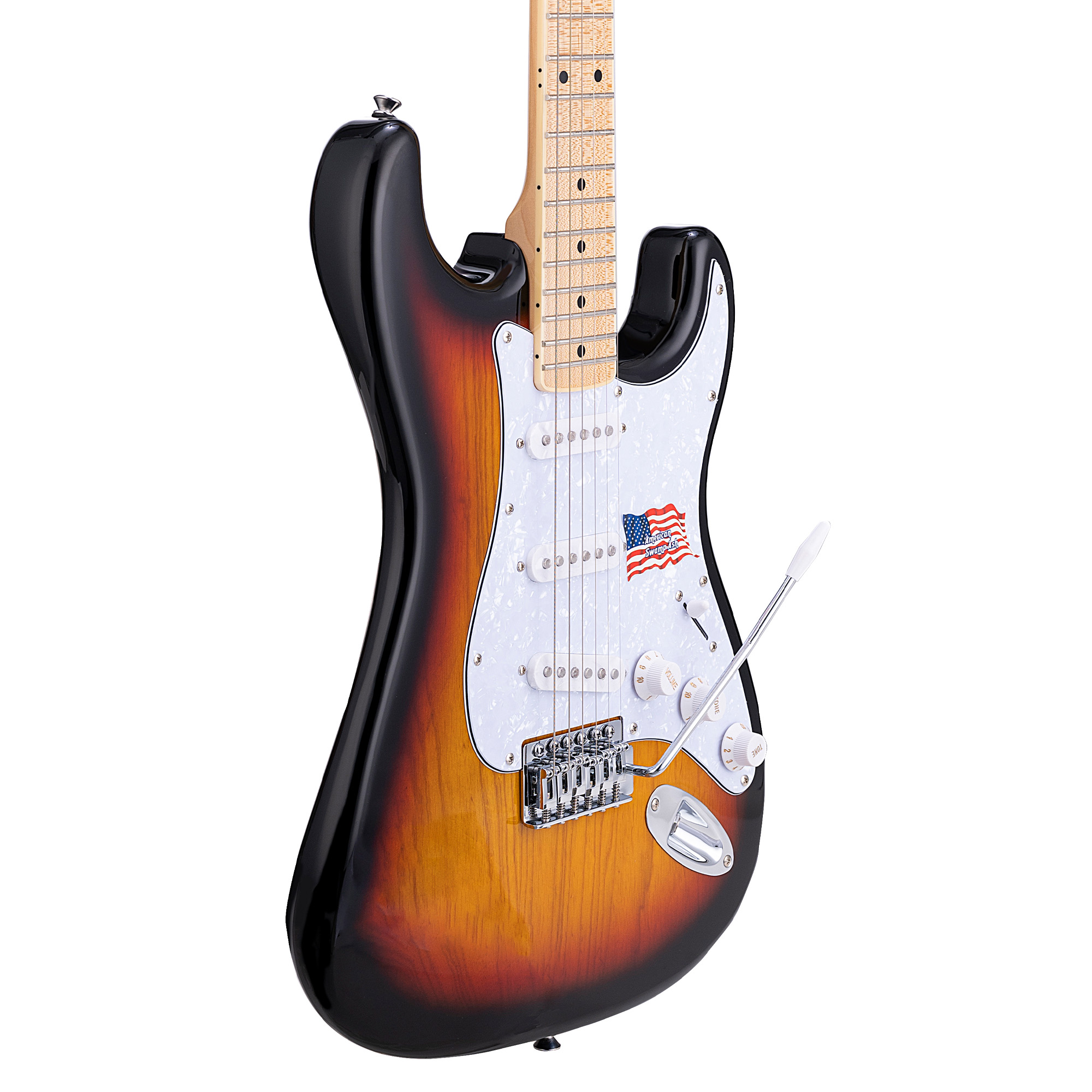 SX Guitar American Swamp Ash Electric Guitar - Sunburst
