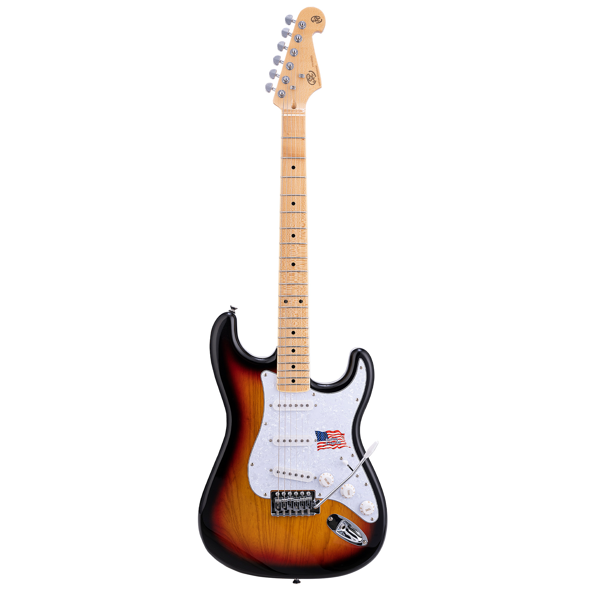 SX Guitar American Swamp Ash Electric Guitar - Sunburst