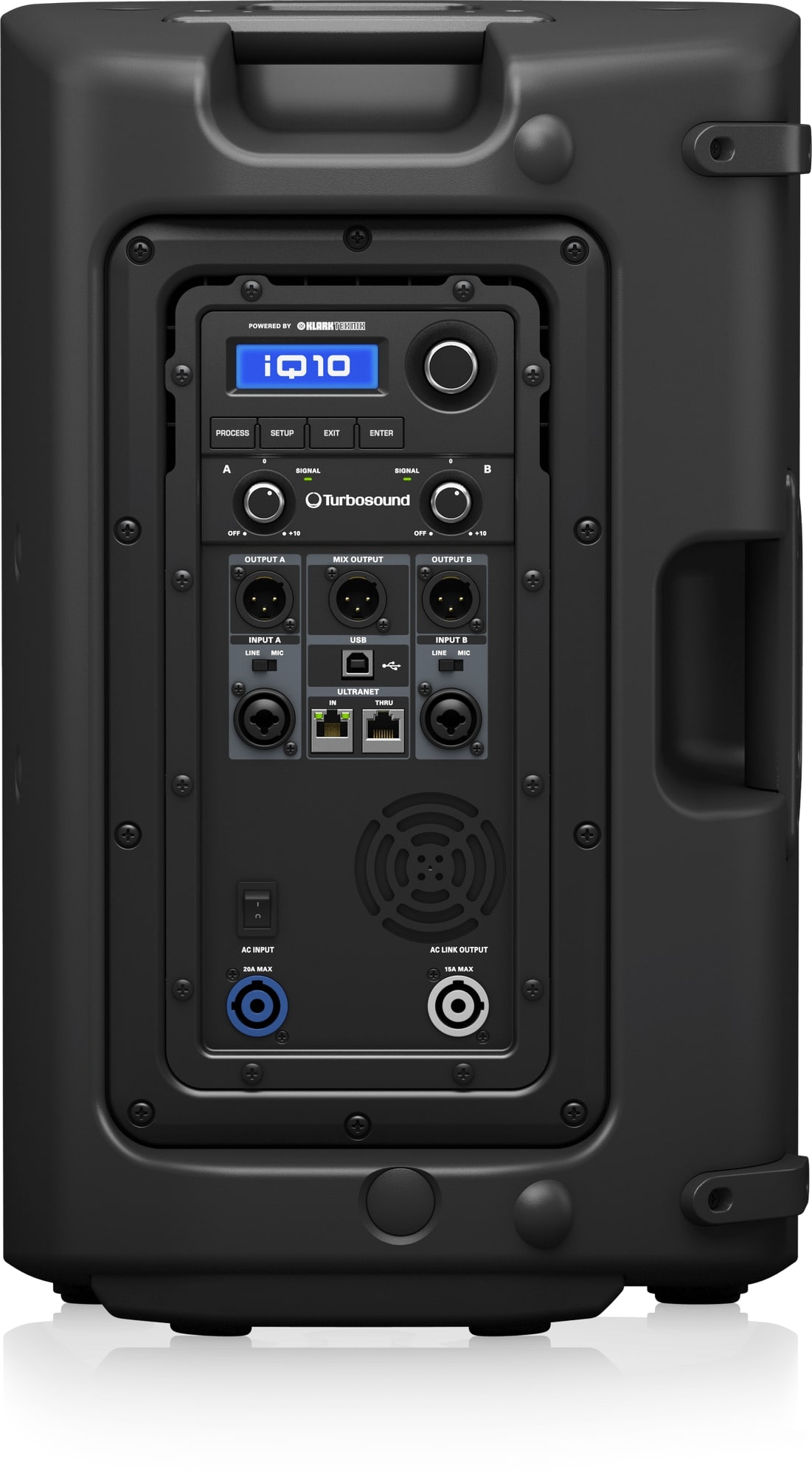 Turbosound iQ10 - 2500 Watt 2 Way 10" Powered Loudspeaker with Klark Teknik DSP Technology, Speaker Modelling and ULTRANET Networking