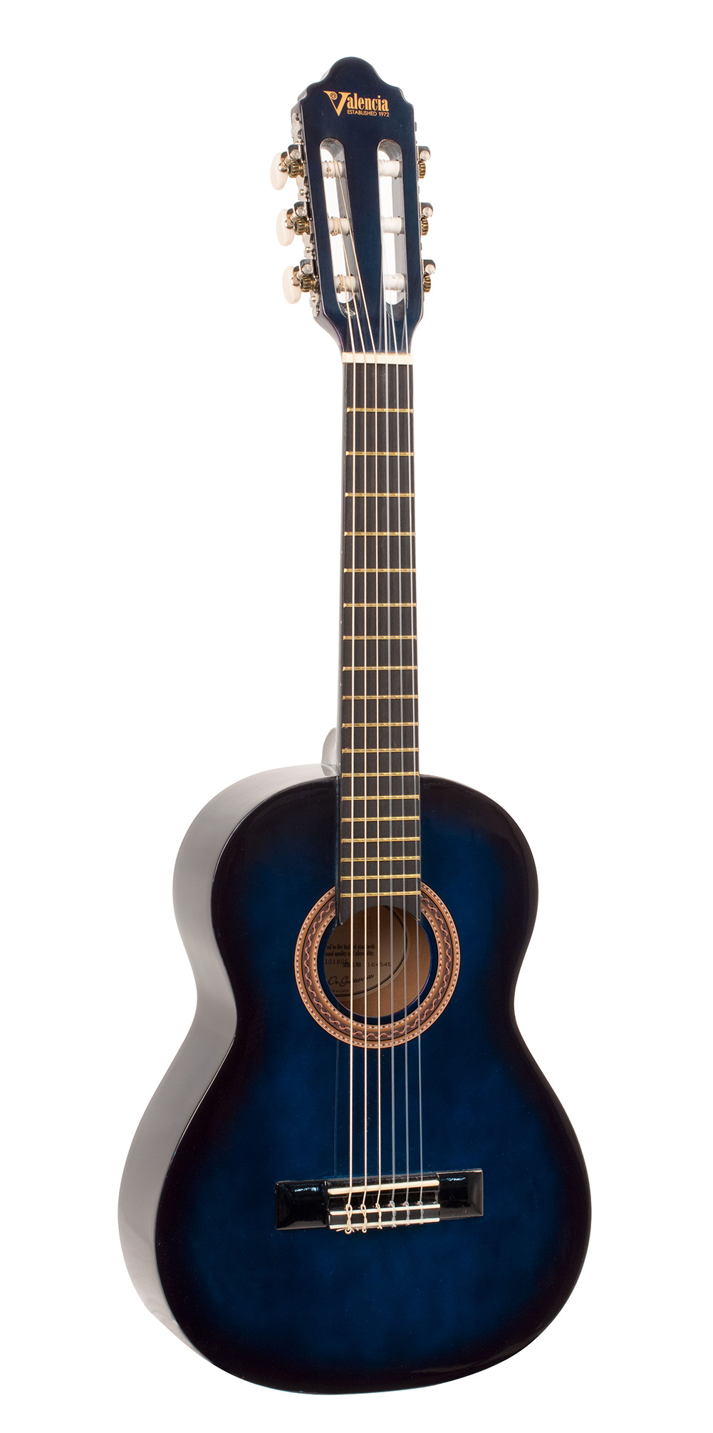 Valencia Black Classical Guitar - 1/4 Size