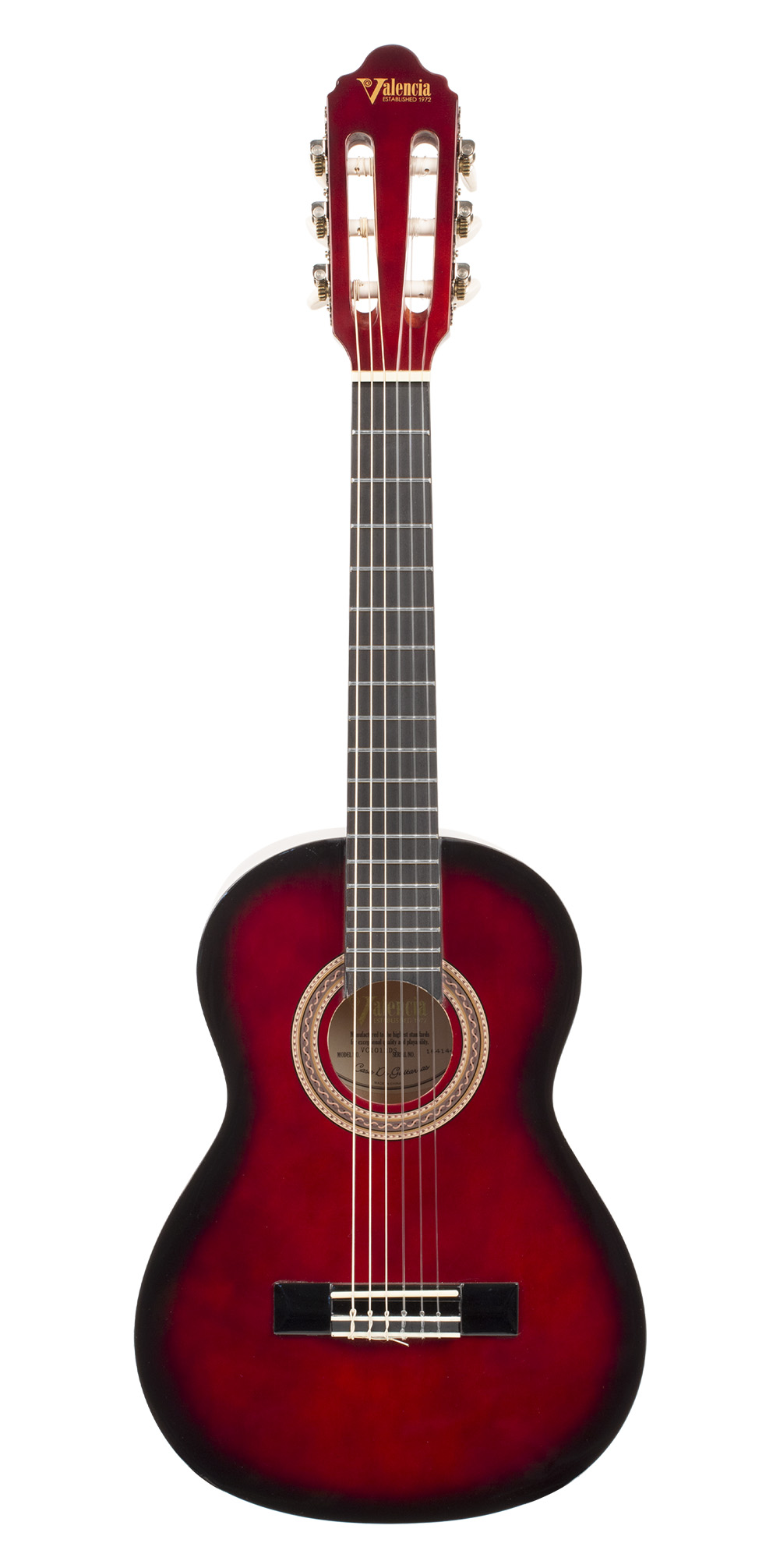 Valencia Red Burst Classical Guitar - 1/4 Size