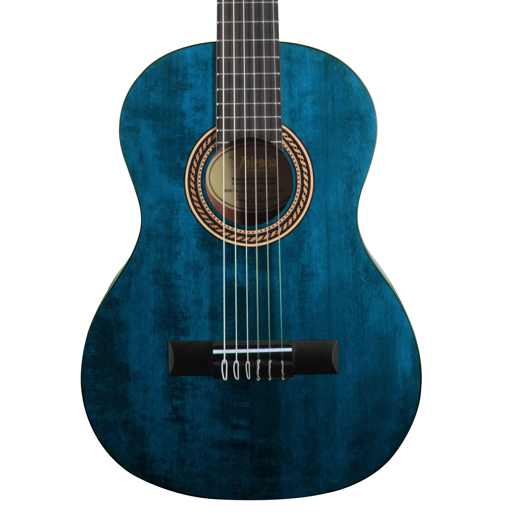 Valencia Transparent Blue Classical Guitar - 1/2 Size