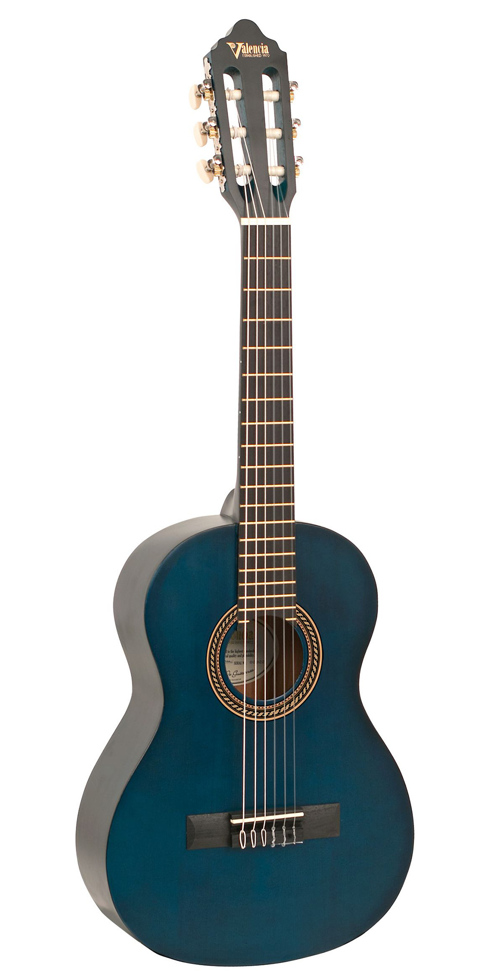 Valencia Transparent Blue Classical Guitar - 1/2 Size