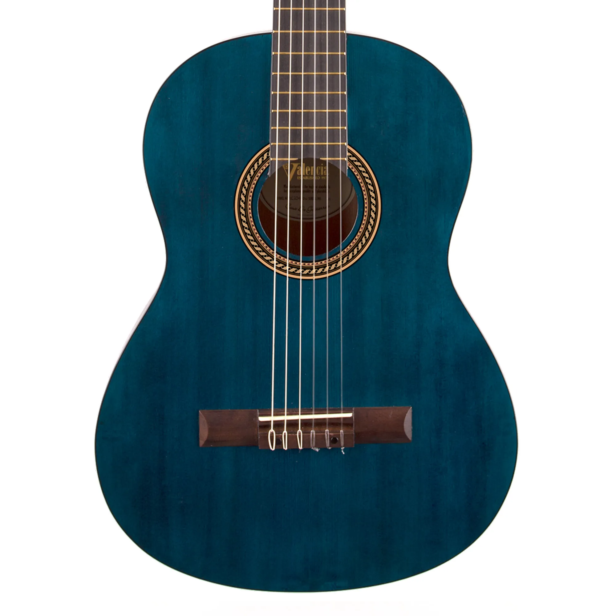 Valencia Classical Guitar - Transparent Blue