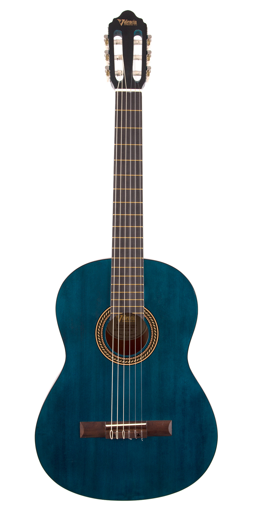Valencia Classical Guitar - Transparent Blue