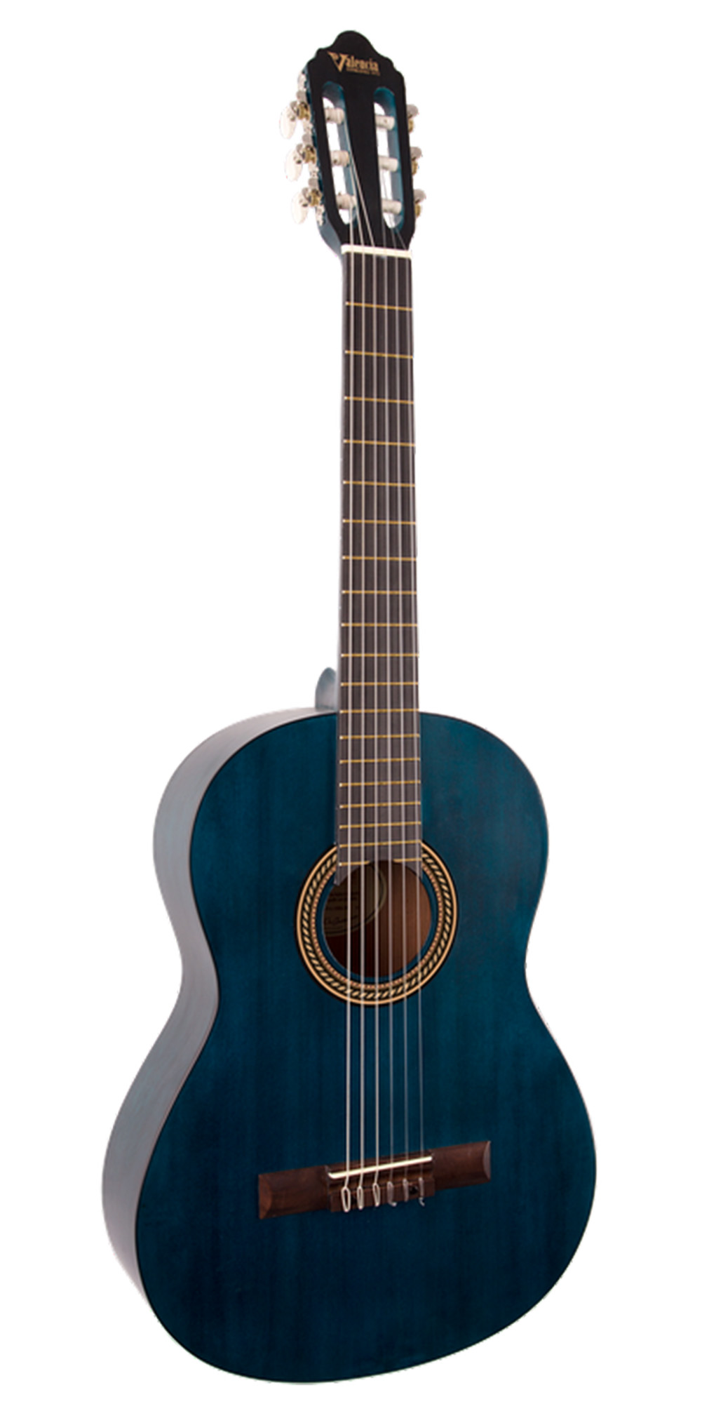 Valencia Classical Guitar - Transparent Blue