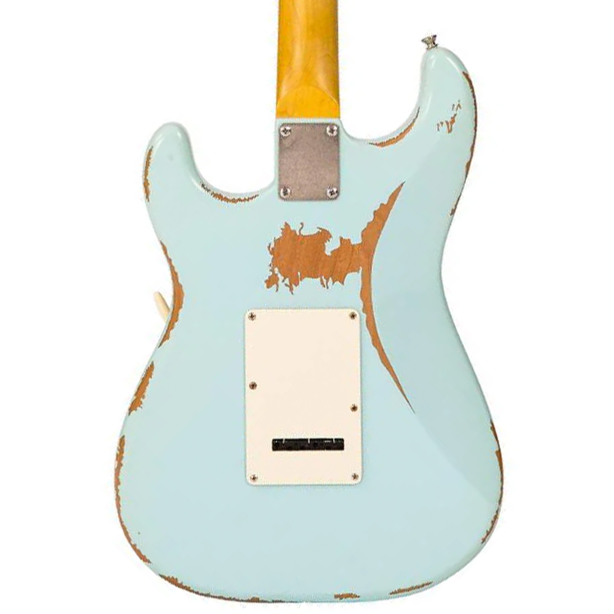 Vintage Icon HSS Electric Guitar - Ultra Gloss Distressed Laguna Blue