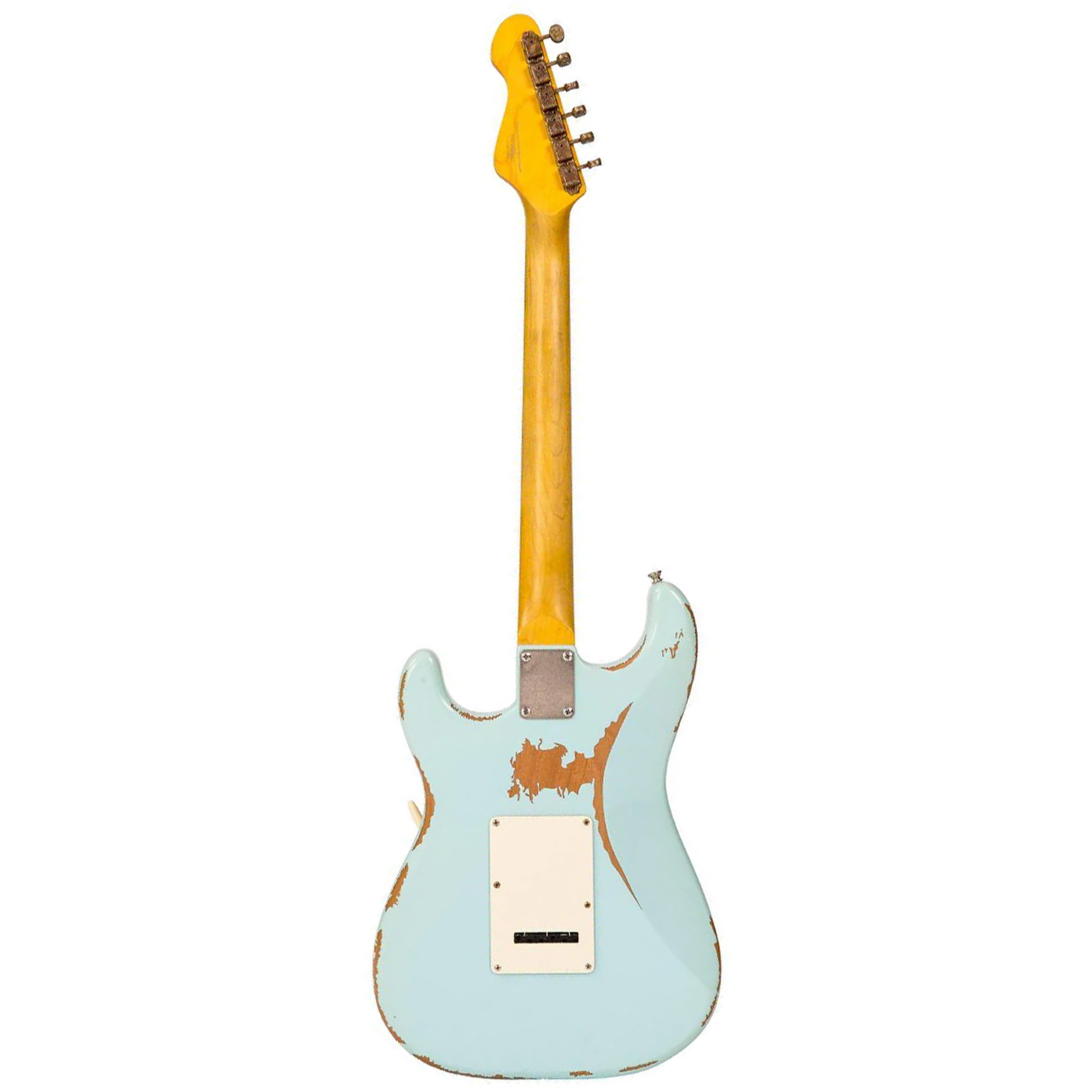 Vintage Icon HSS Electric Guitar - Ultra Gloss Distressed Laguna Blue