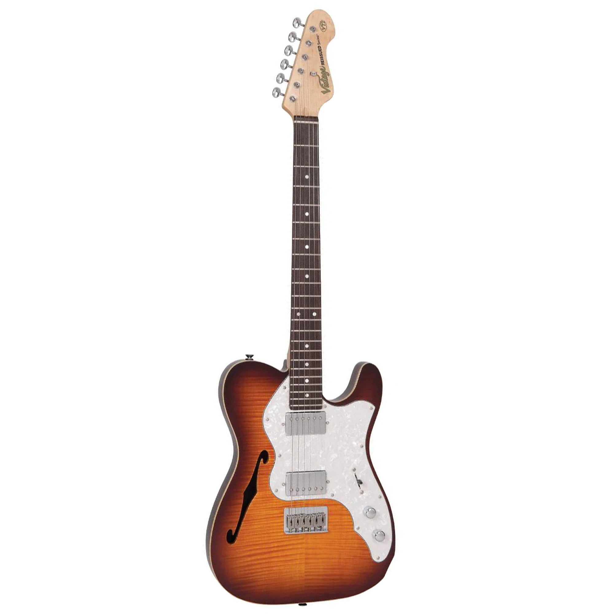 Vintage Reissued Custom Spec Electric Guitar - Flame Tobacco Burst