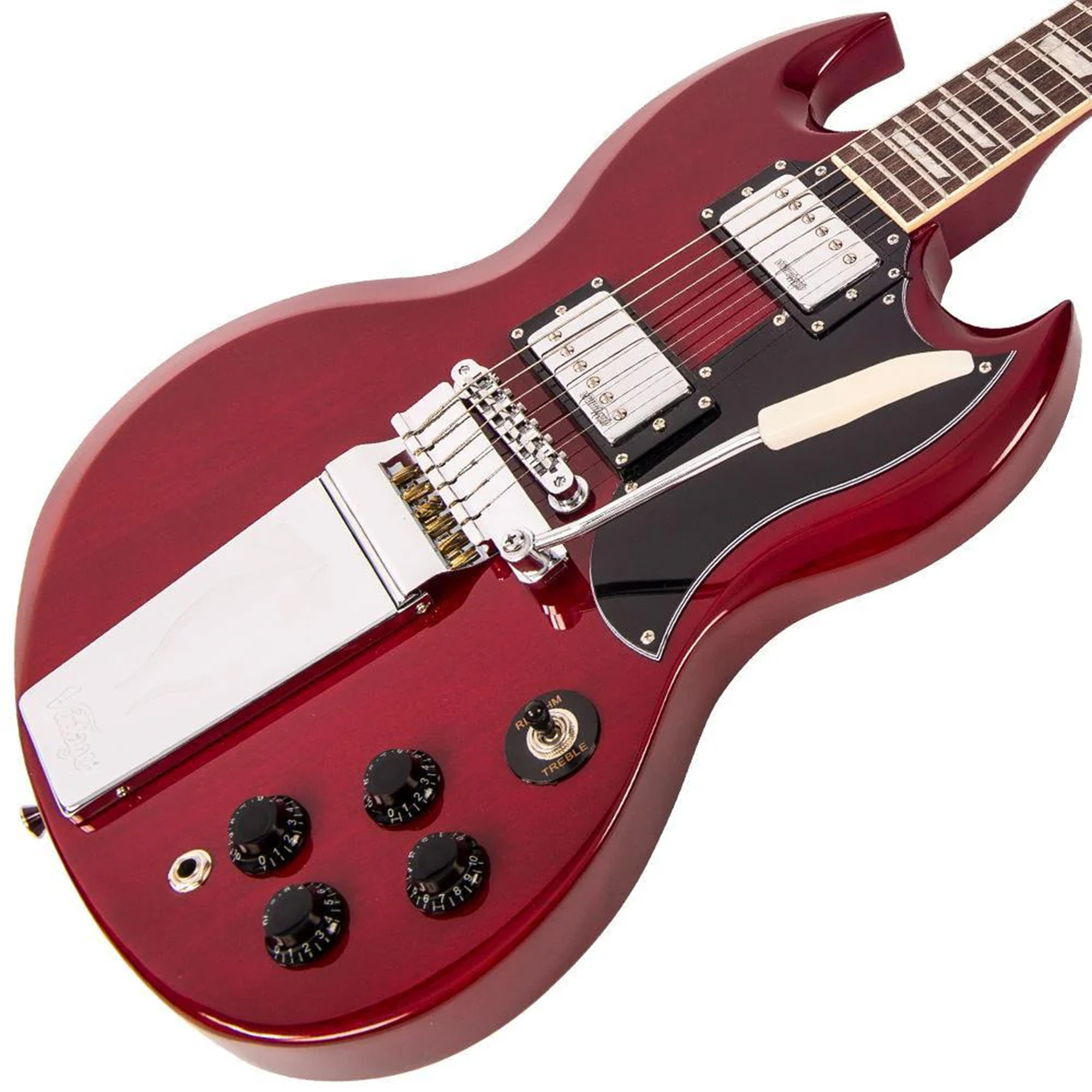 Vintage Reissued Vibrato Electric Guitar - Cherry Red