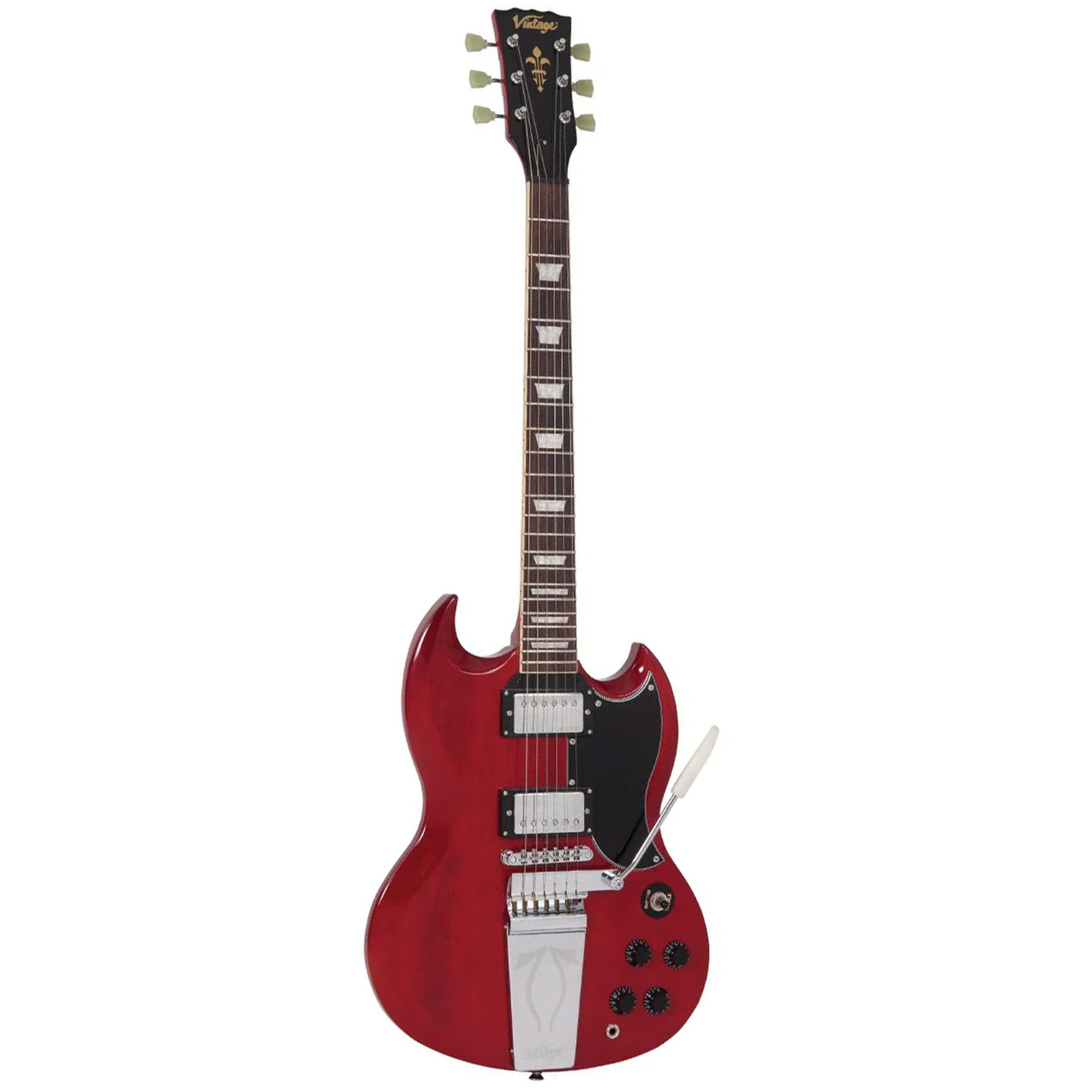 Vintage Reissued Vibrato Electric Guitar - Cherry Red