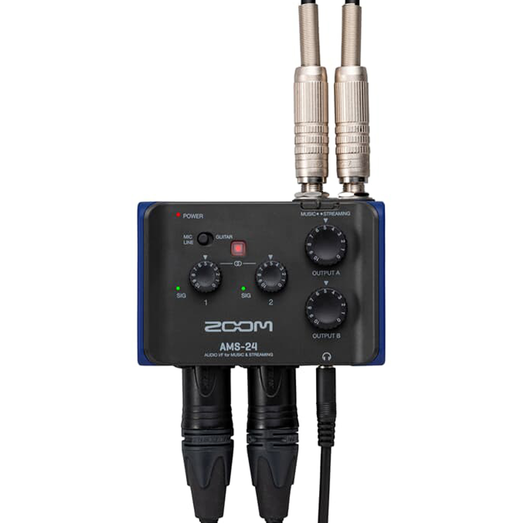 Zoom AMS-24 2x4 USB Audio Interface for Music and Streaming- 2 Years Warranty