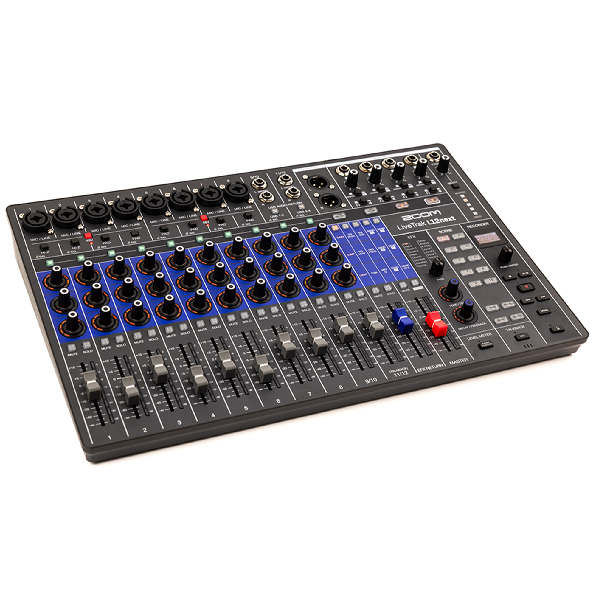 Zoom L12next LiveTrak Digital Mixer Recorder - 12 Channels - 2 Years Warranty