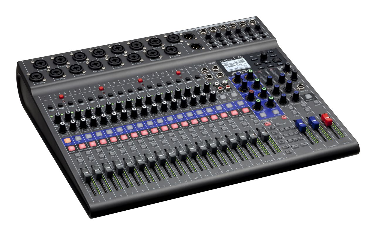 Zoom L-20 LiveTrak Digital Mixer Recorder - 20 Channels- 2 Years Warranty