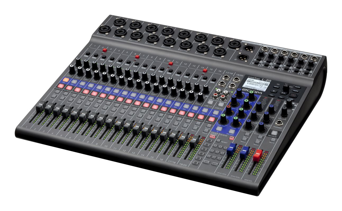 Zoom L-20 LiveTrak Digital Mixer Recorder - 20 Channels- 2 Years Warranty