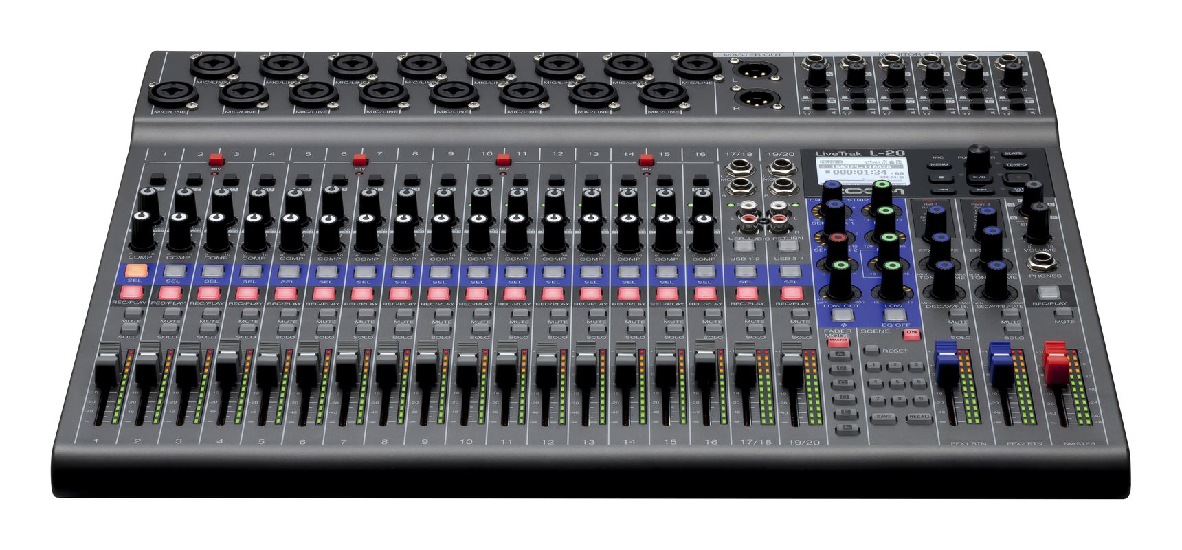 Zoom L-20 LiveTrak Digital Mixer Recorder - 20 Channels- 2 Years Warranty