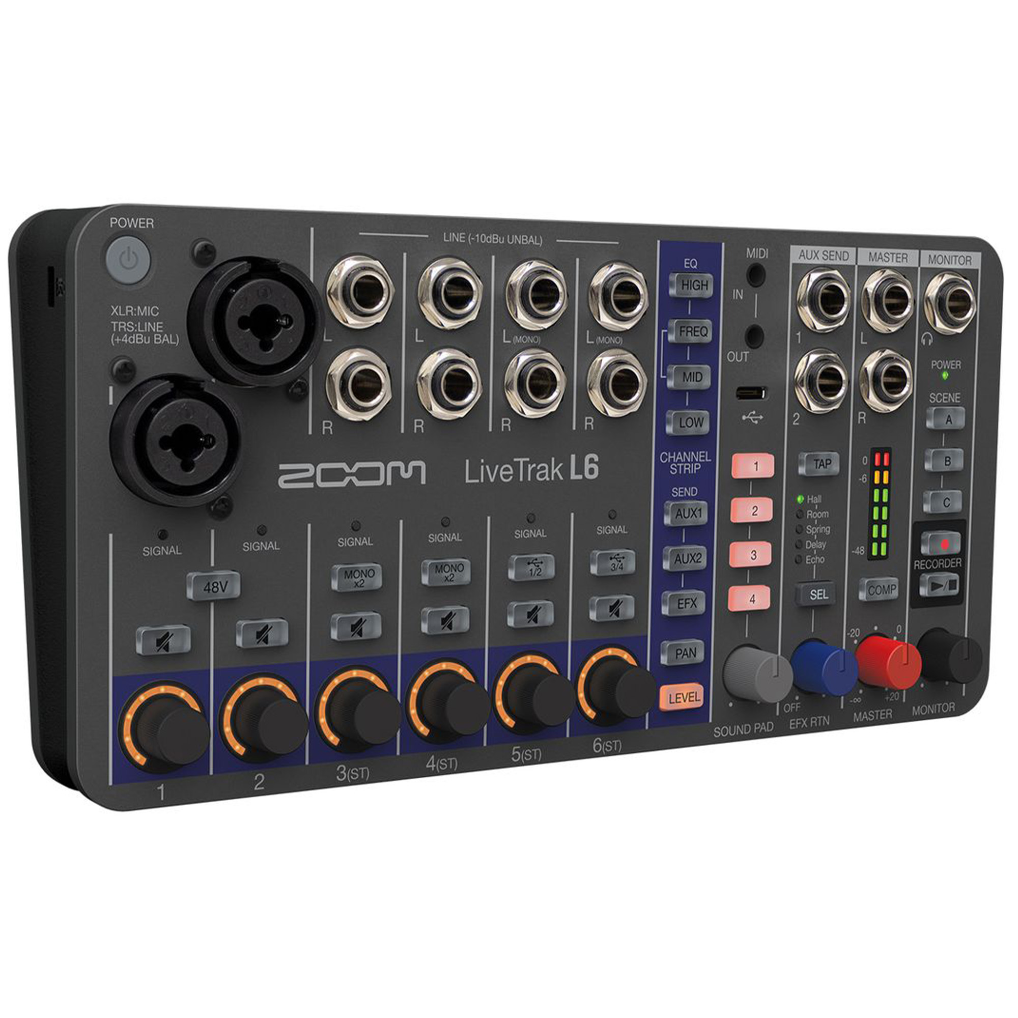 Zoom LiveTrak L6-ZOOM 10-Channel Compact Digital Mixer- 2 Years Warranty