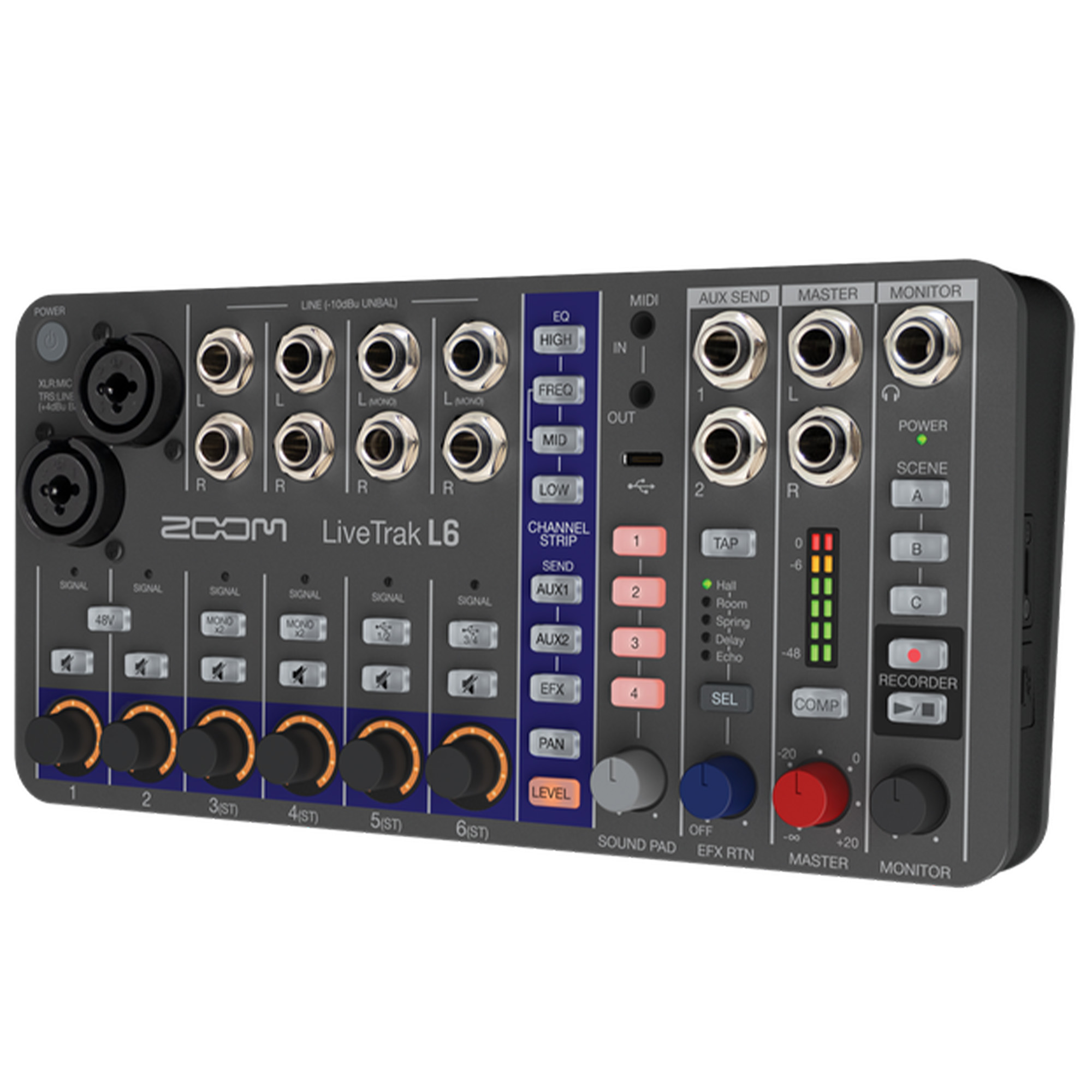 Zoom LiveTrak L6-ZOOM 10-Channel Compact Digital Mixer- 2 Years Warranty