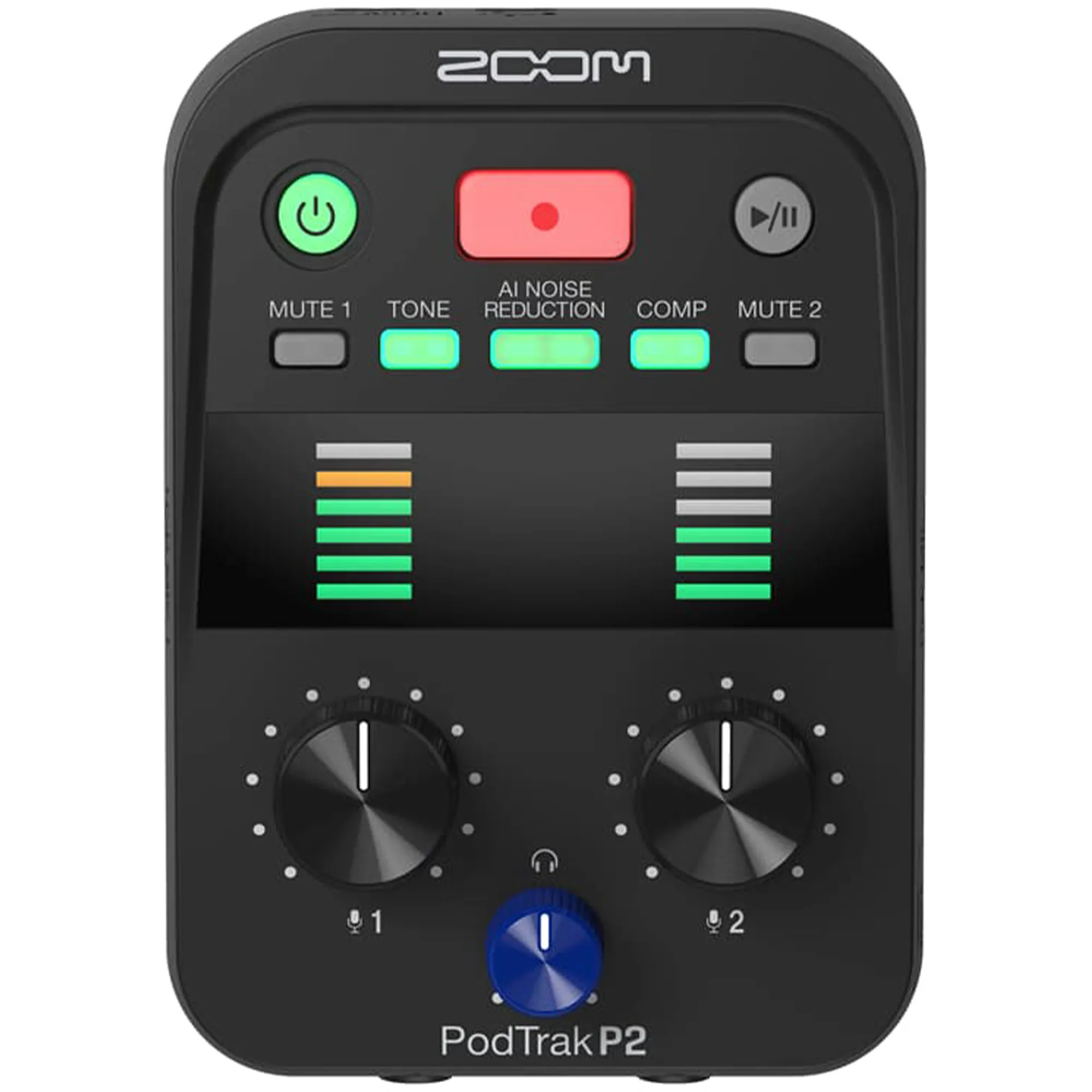 Zoom P2-Zoom PodTrak P2 USB Mic Recorder- 2 Years Warranty