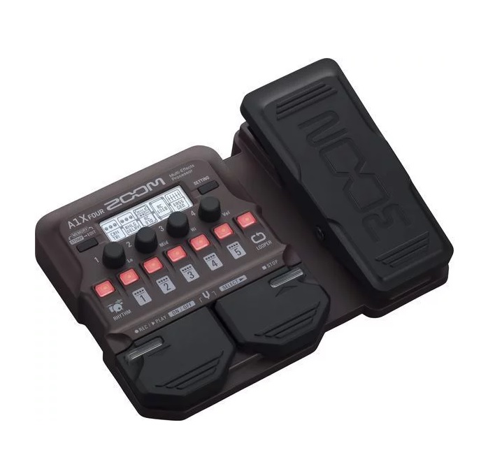 Zoom A1X FOUR Acoustic Instrument Multi-Effect Processor With Expression Pedal- 2 Years Warranty