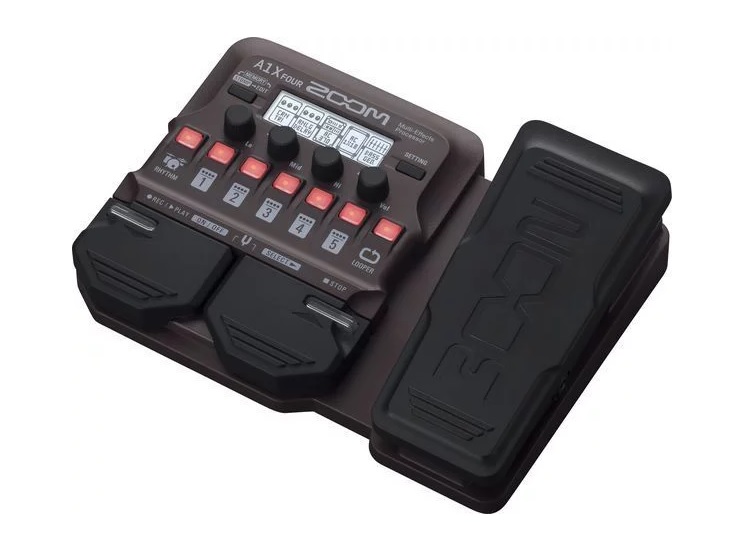 Zoom A1X FOUR Acoustic Instrument Multi-Effect Processor With Expression Pedal- 2 Years Warranty