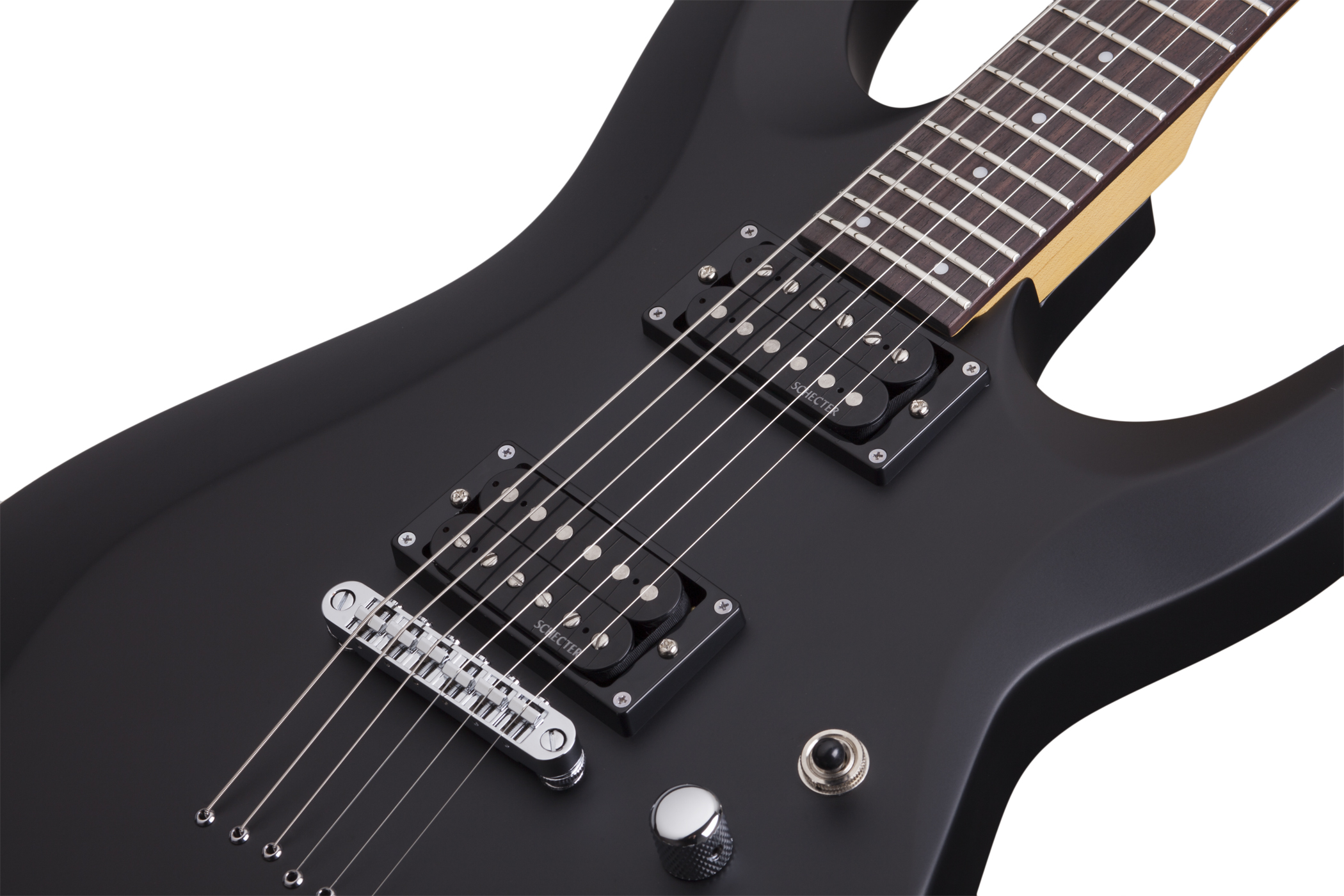 Schecter C-6 Deluxe Left Handed  Electric Guitar - Satin Black