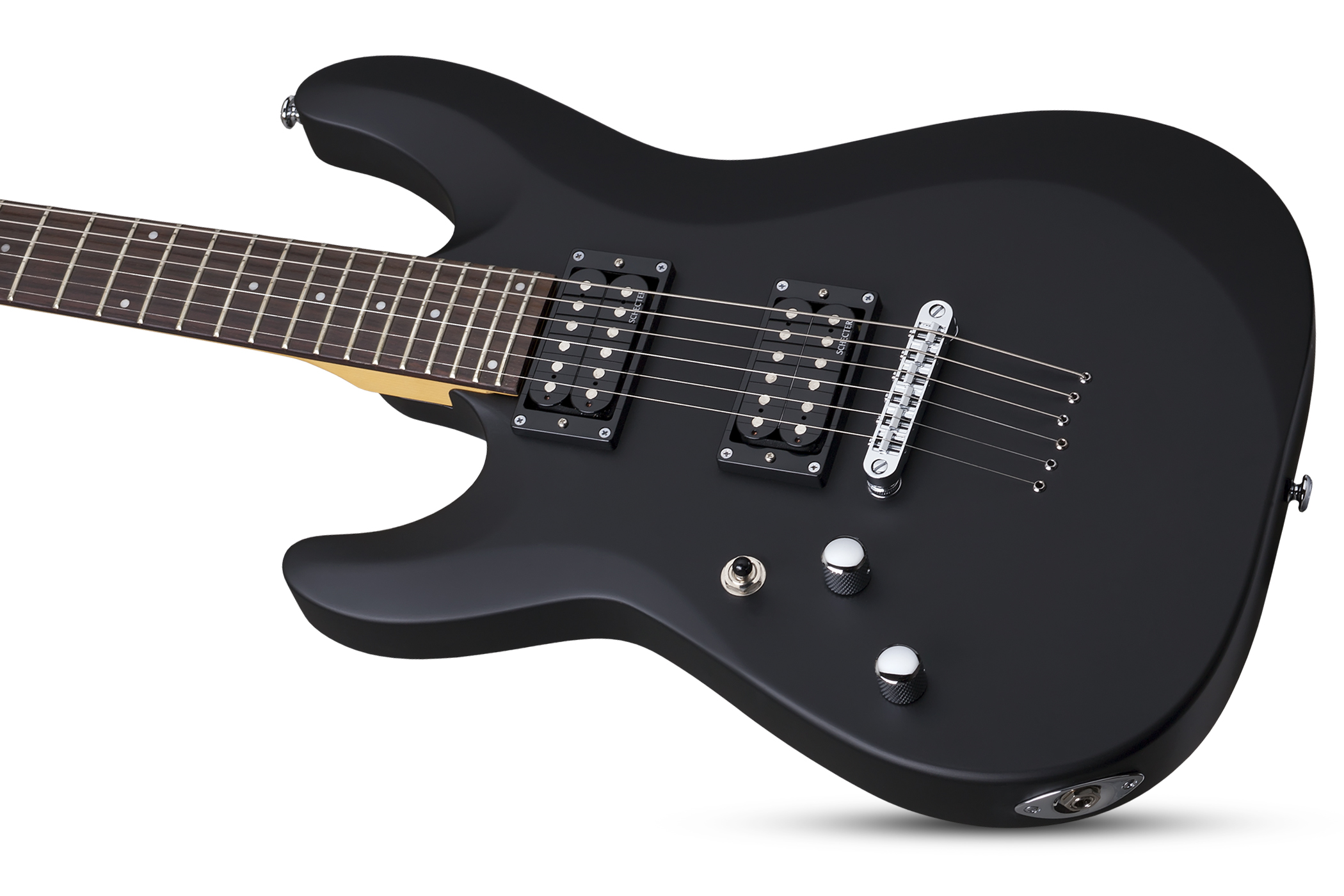 Schecter C-6 Deluxe Left Handed  Electric Guitar - Satin Black